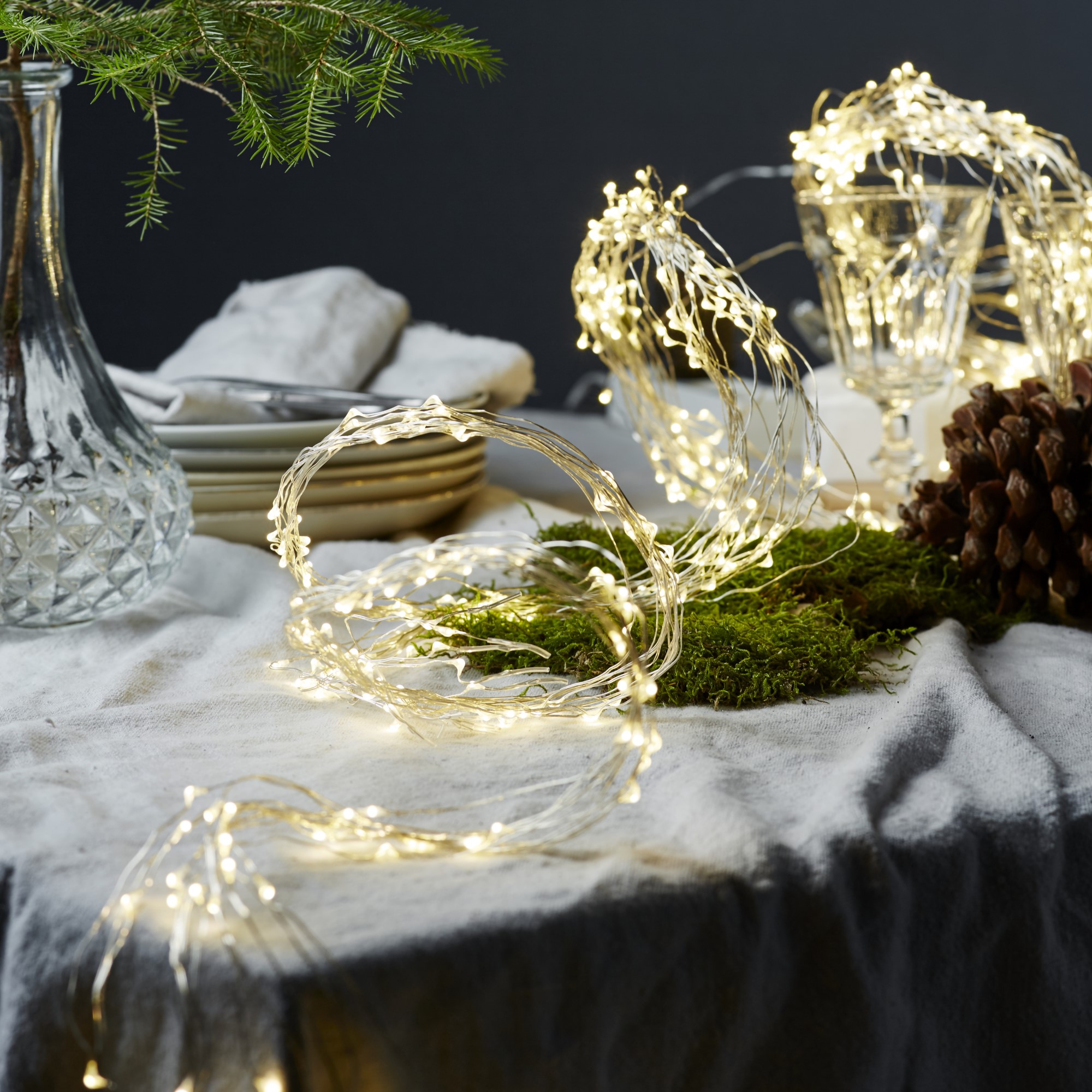 Ljusslinga Star Trading Dew Drop 80 cm