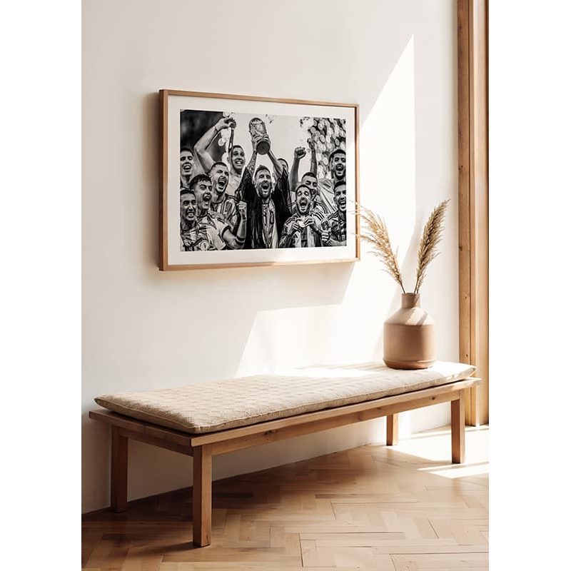 Poster Gallerix Lionel Messi Argentina World Cup 2022 B&W No1