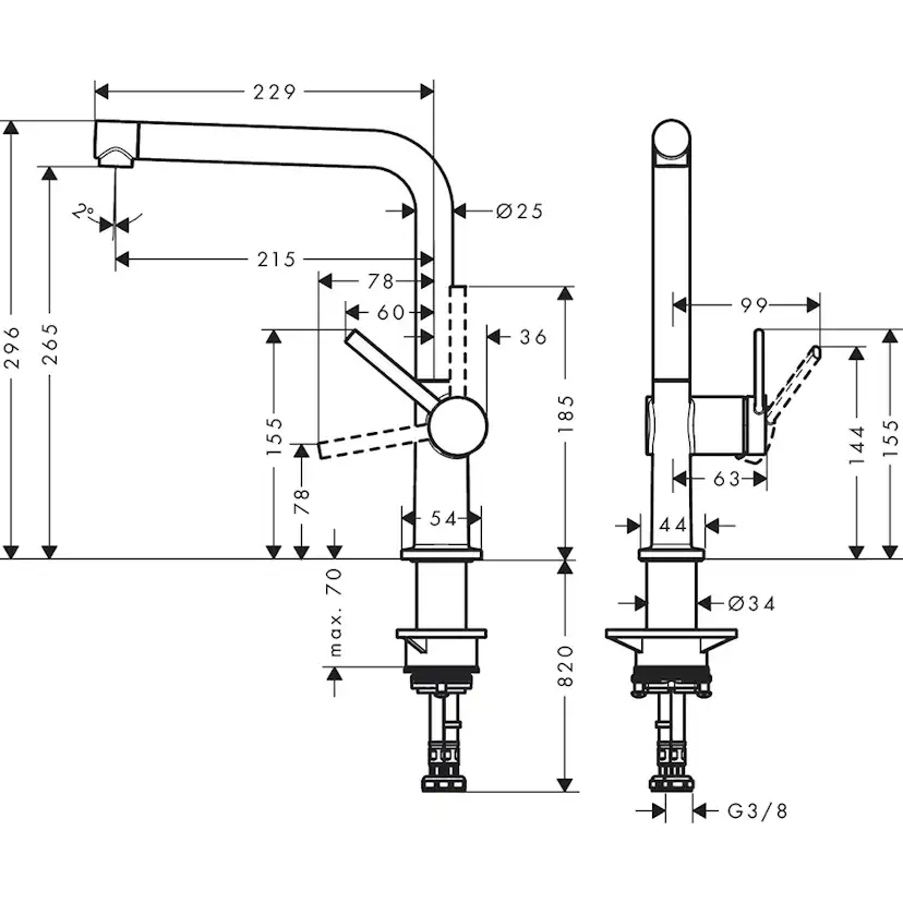 Köksblandare Hansgrohe Talis M54 270