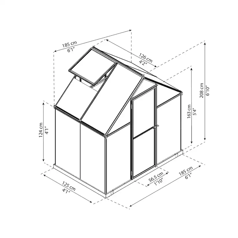 Växthus Canopia by Palram Mythos 2,3 m² Silver