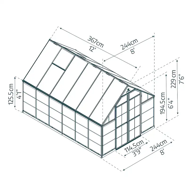 Växthus Canopia by Palram Balance 8,9 m²