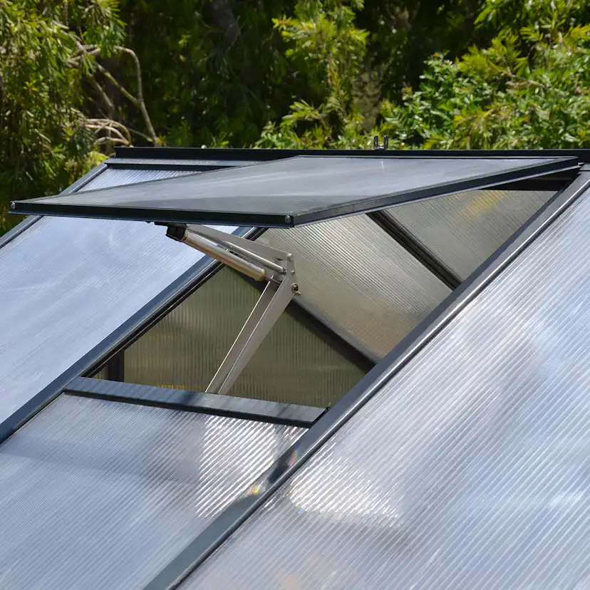 Växthus Canopia by Palram Glory Aluminiumram med UV-Skyddad Polykarbonat & Automatisk Ventilationsöppnare, 6,2 m²