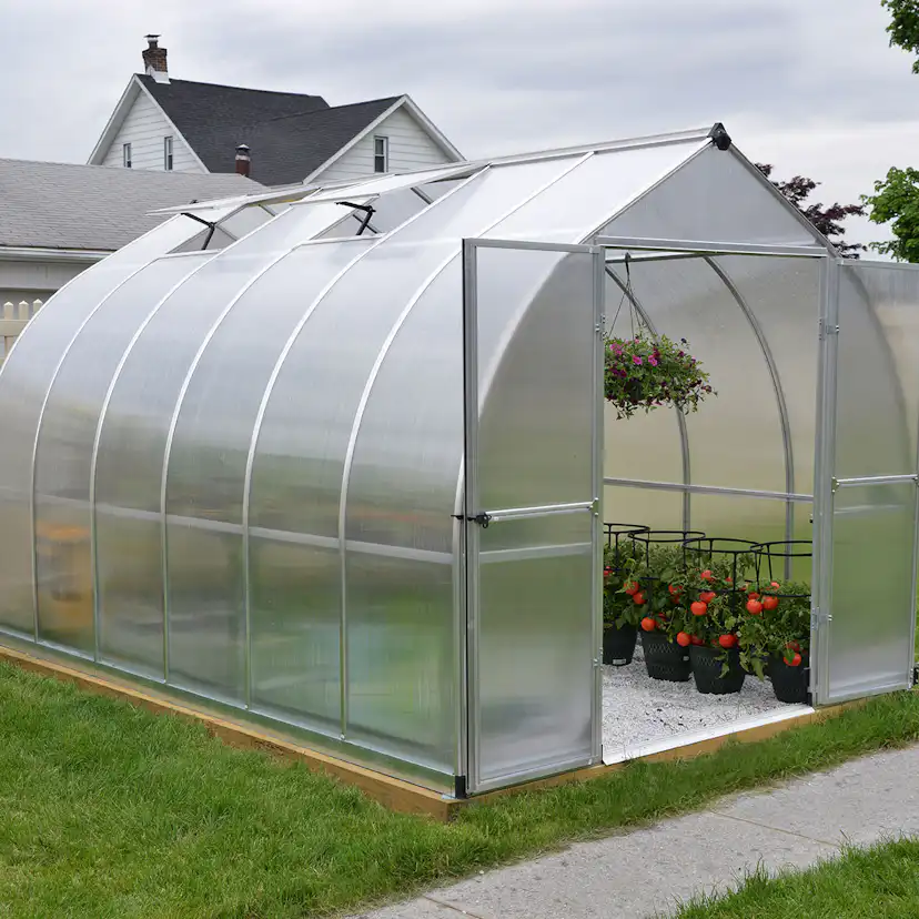 Växthus Canopia by Palram Bella Aluminiumram med UV-Skyddad Polykarbonat & Ventilationsfönster, 8,9 m²