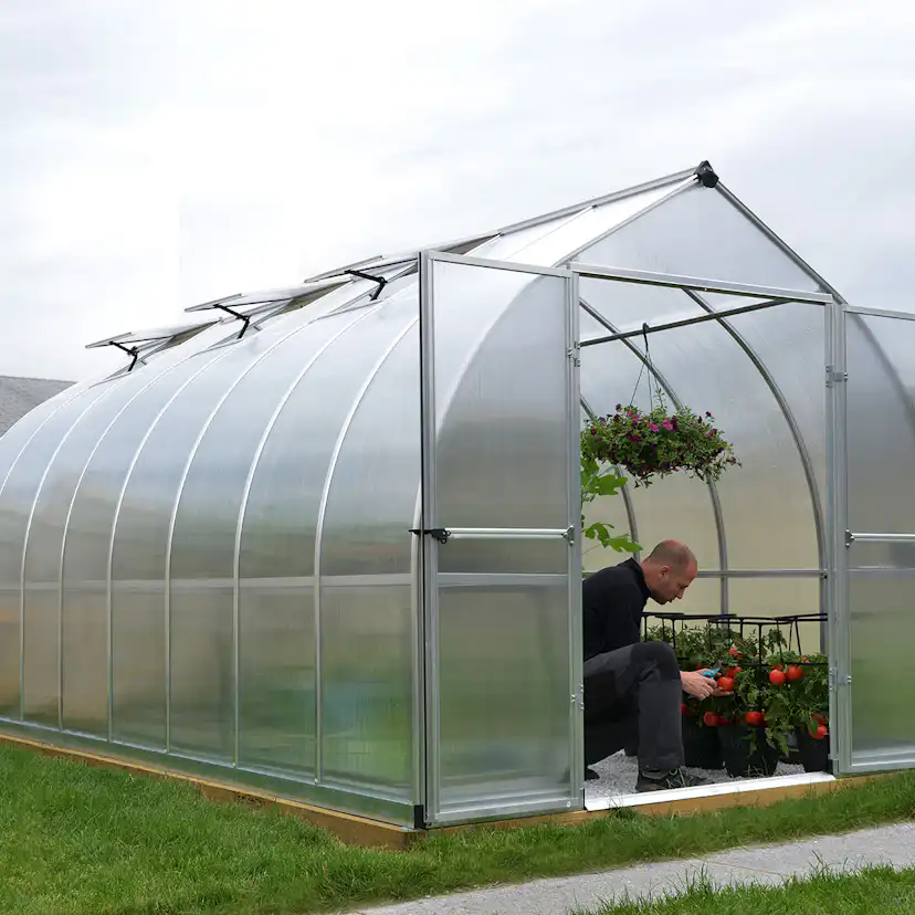 Växthus Canopia by Palram Bella Aluminiumram med UV-Skyddad Polykarbonat & Ventilationsfönster, 11,8 m²