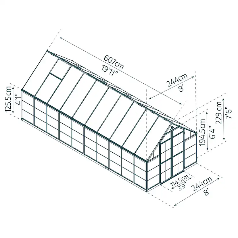 Växthus Canopia by Palram Balance 14,8 m²