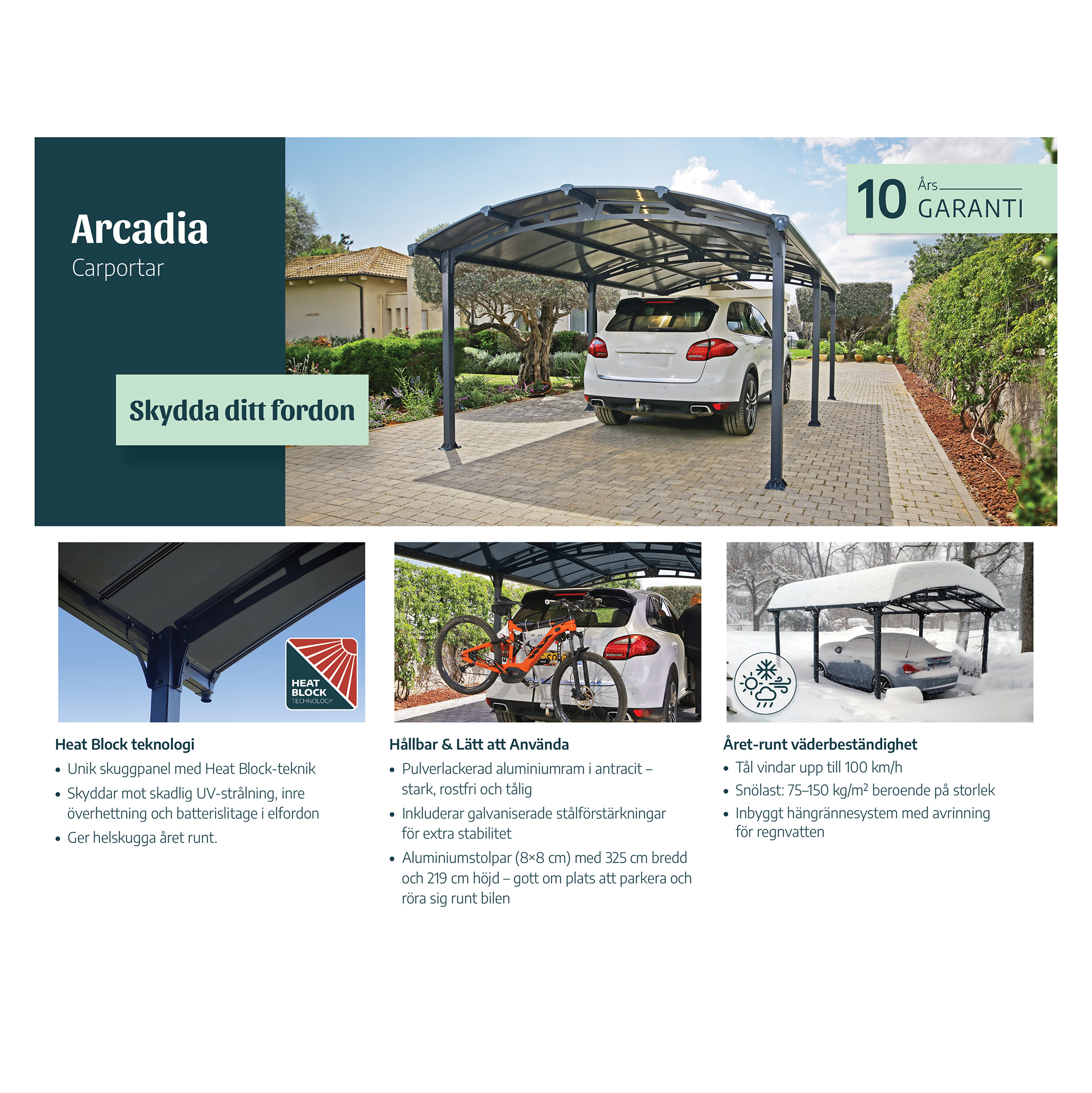 Carport Canopia by Palram Arcadia I Metall 3,6x6,5 m