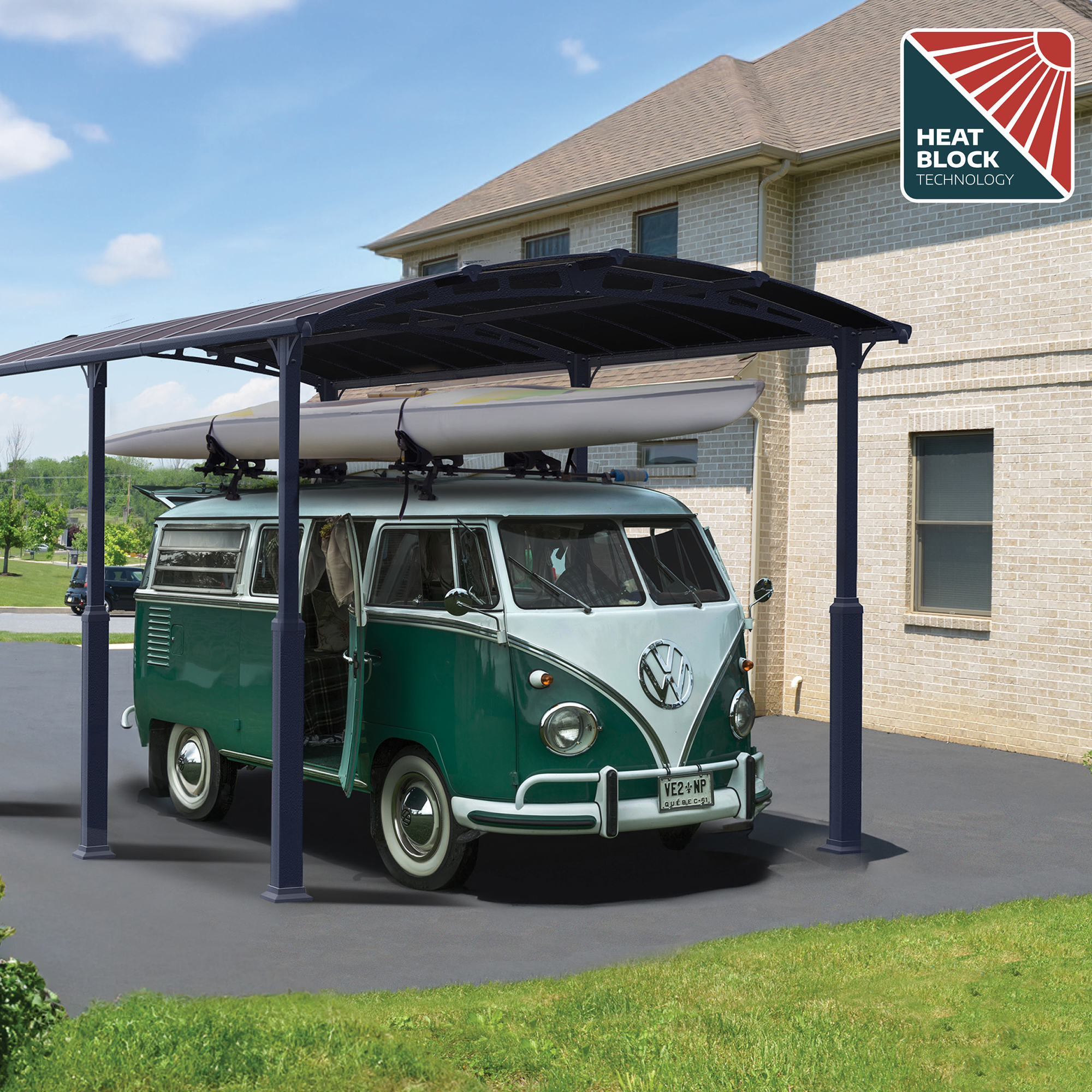 Carport Canopia by Palram Alpine I Metall För Husbil 3,6x6,5 m