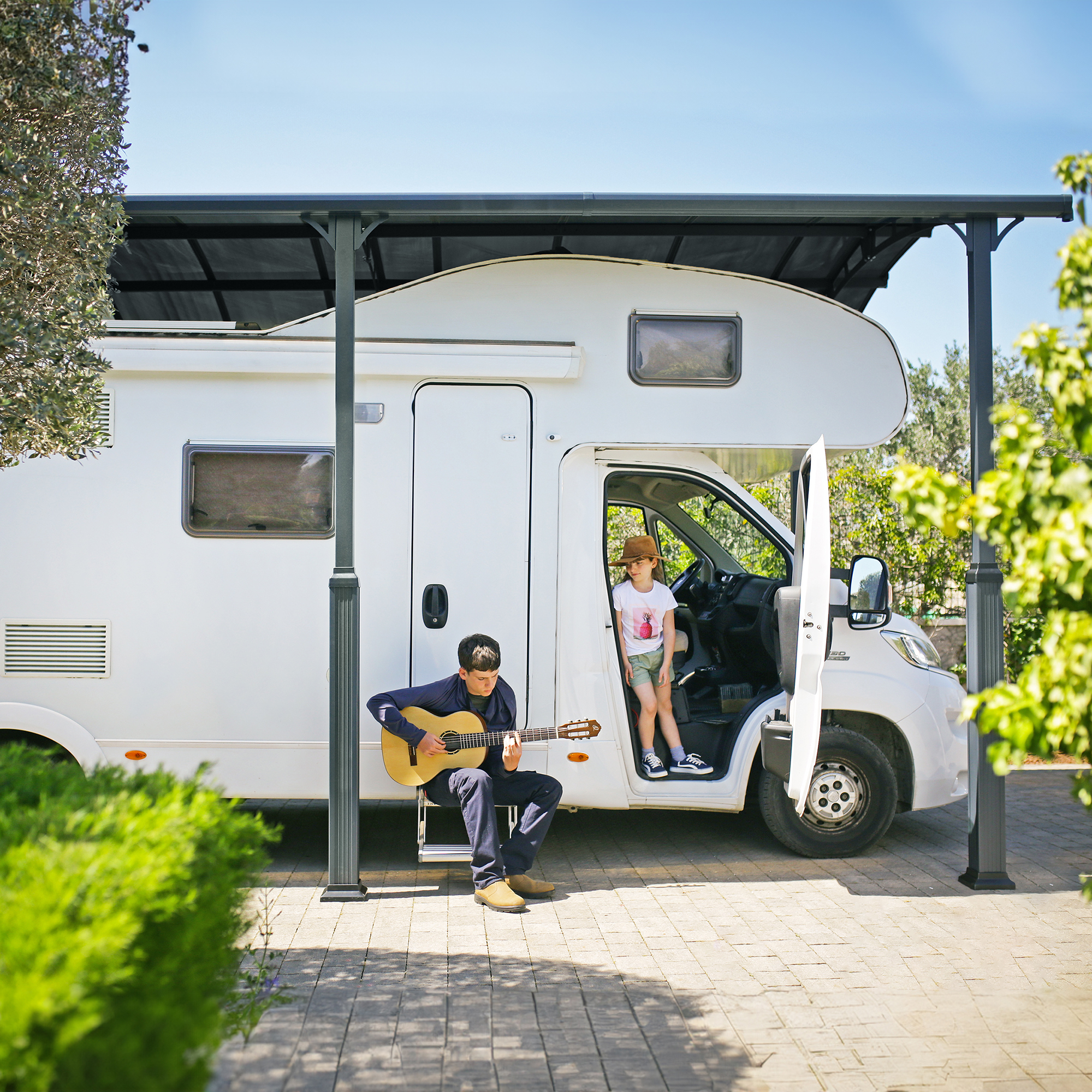 Carport Canopia by Palram Alpine I Metall För Husbil 3,6x6,5 m