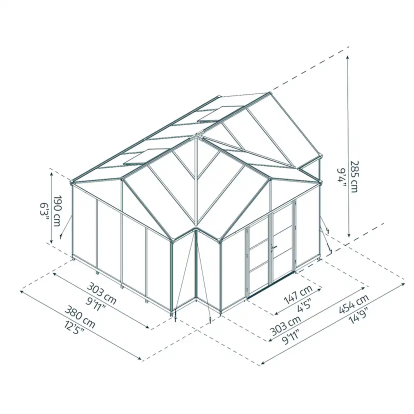 Växthus Canopia by Palram Triomph Orangeri 16 m²