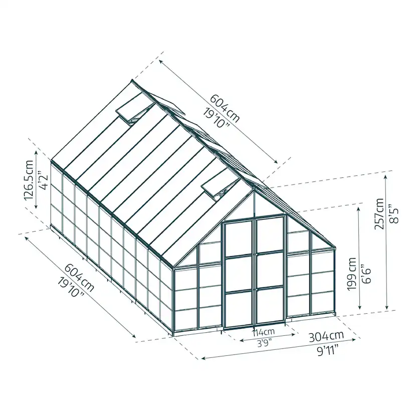 Växthus Canopia by Palram Balance 17,9 m² Silver