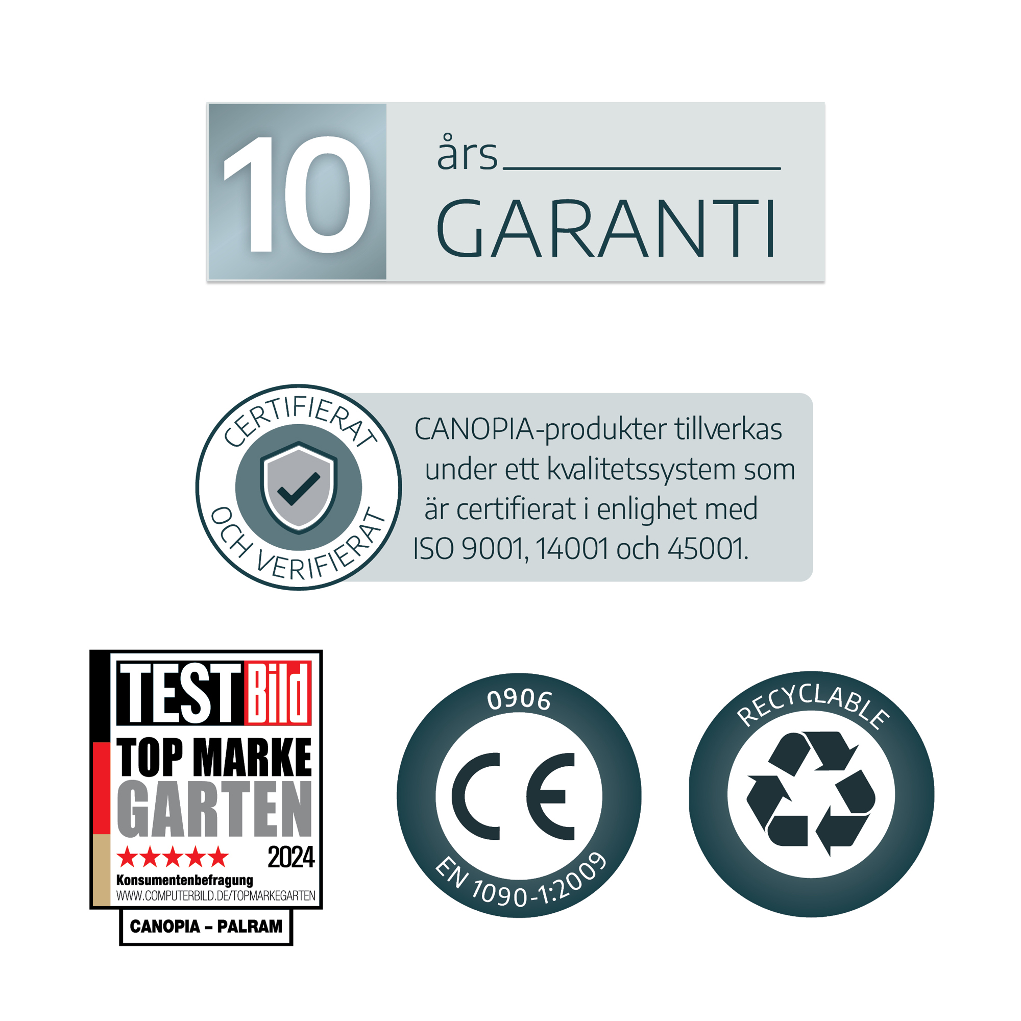 Canopia Aria Polykarbonat Växthus Svart