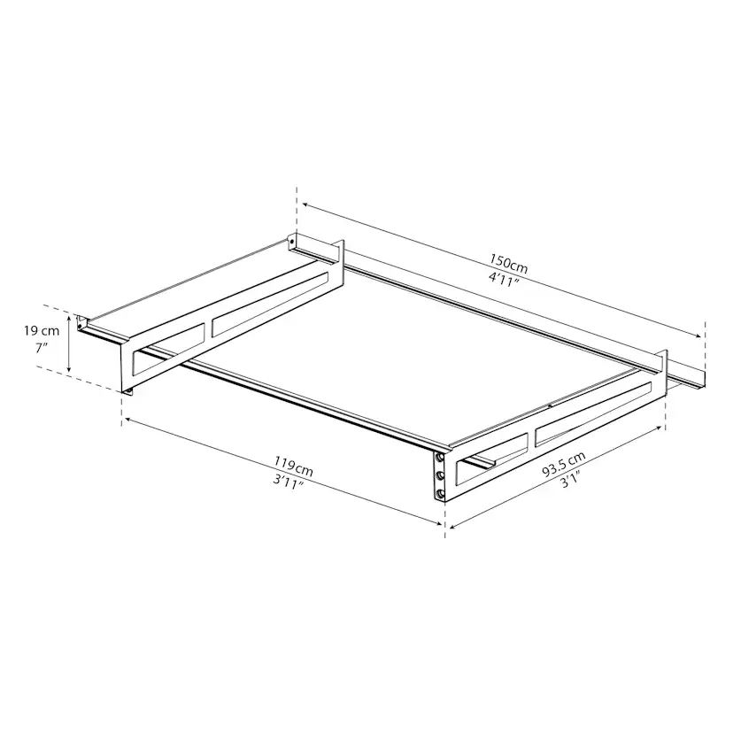 Entrétak Canopia by Palram Helsingborg Glas Akrylglas 1500 mm