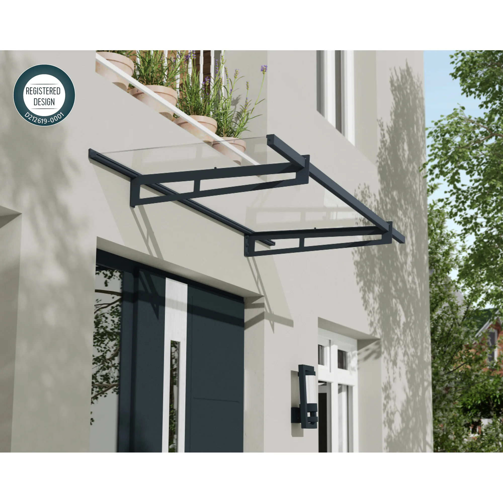 Entrétak Canopia by Palram Helsingborg Glas Akrylglas 2050 mm