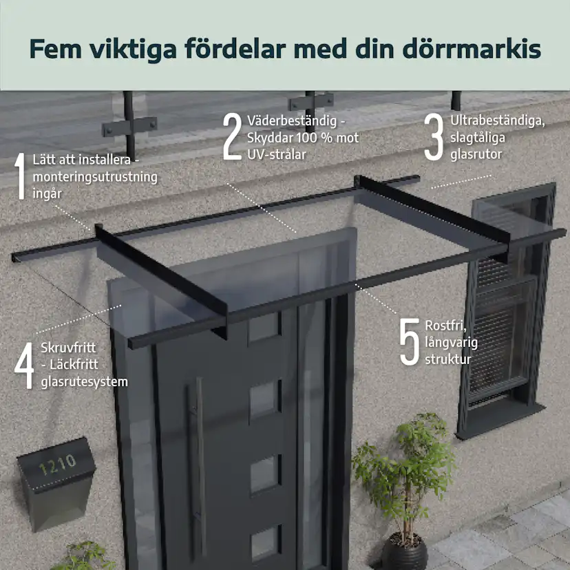 Entrétak Canopia by Palram Göteborg XL 2235 mm