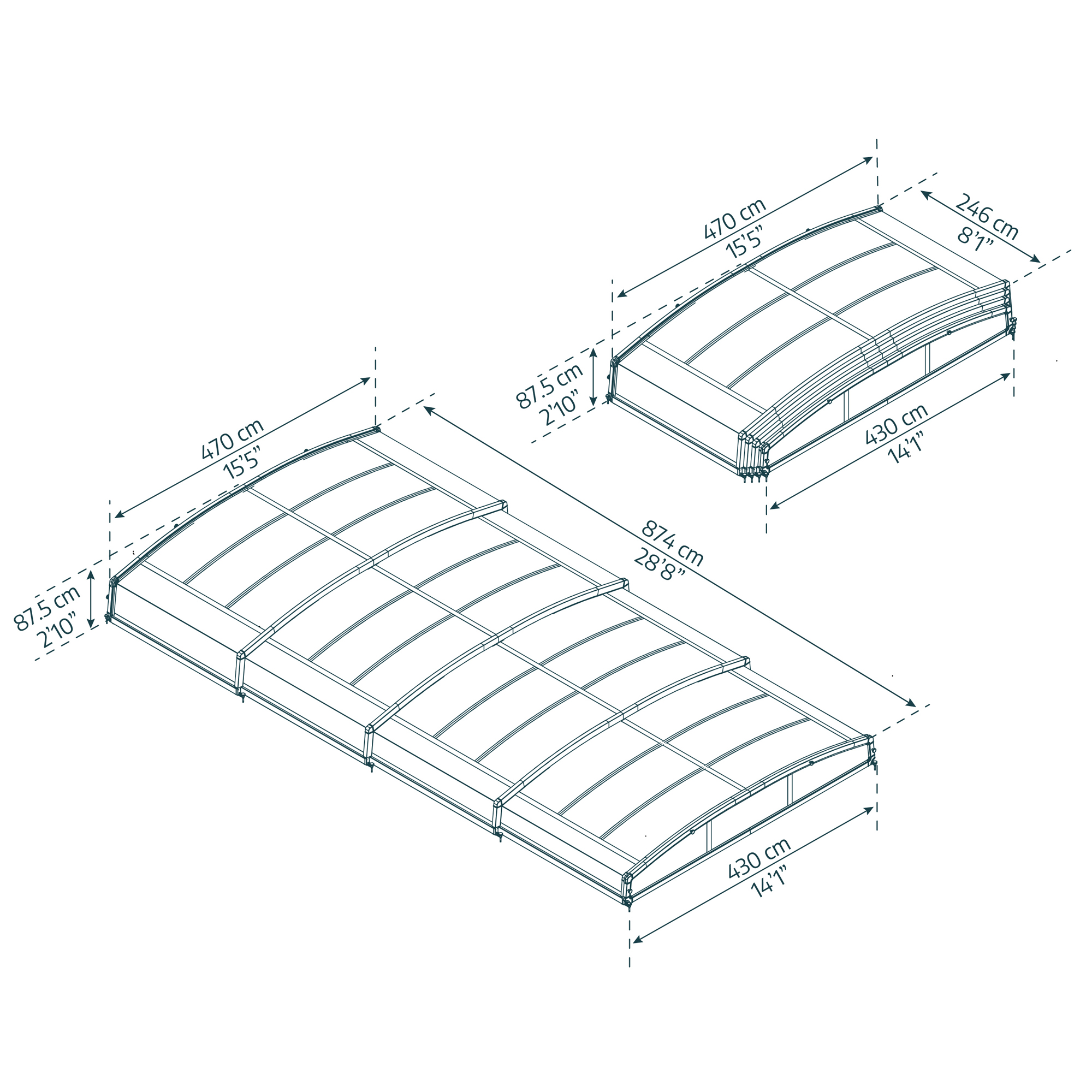 Pooltak Canopia by Palram Stockholm 4x8 m