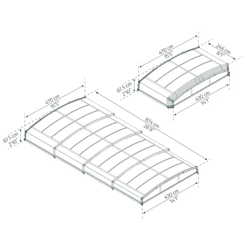 Pooltak Canopia by Palram Stockholm 4x8 m
