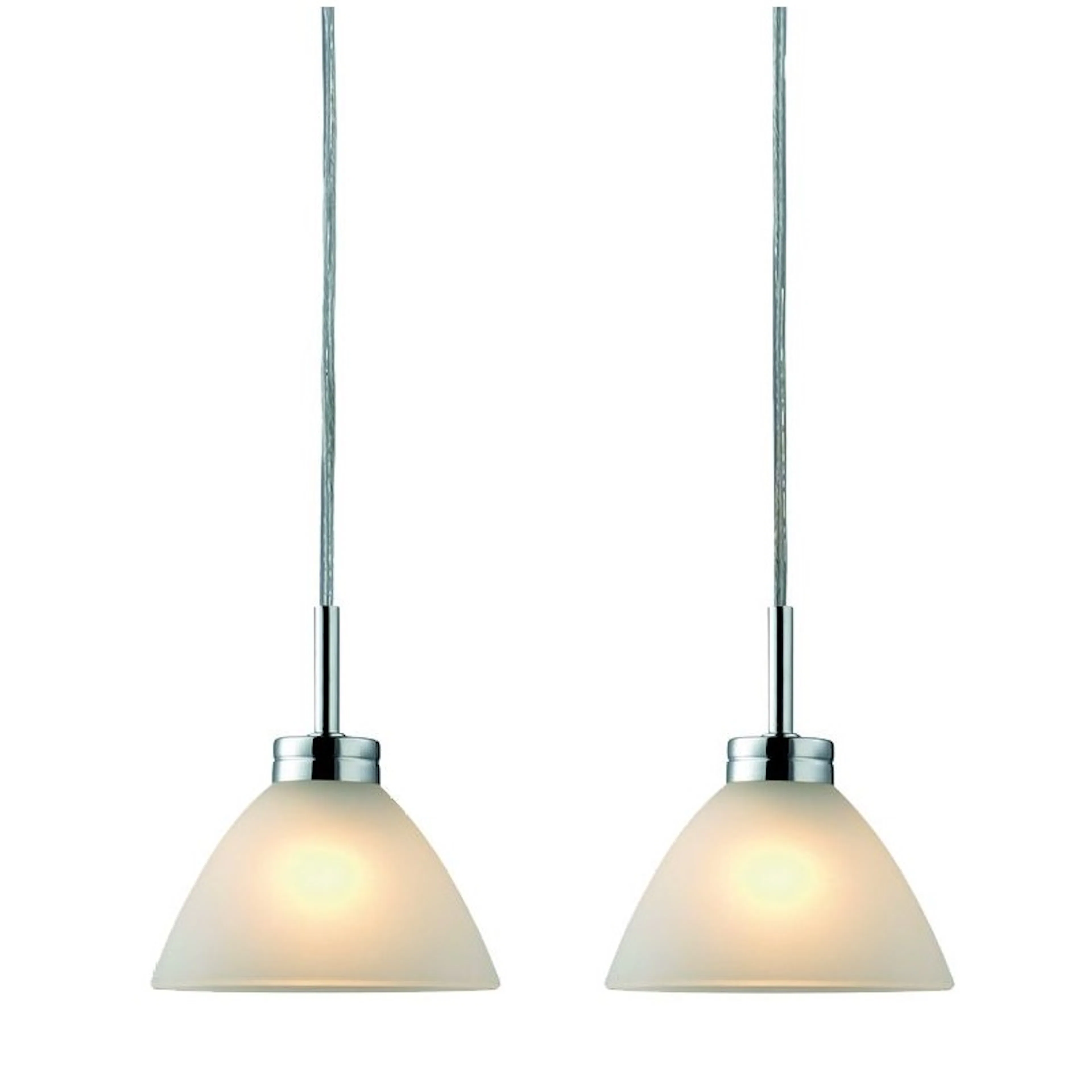 Taklampa Halo Design Arc 2L Opalglas/Krom
