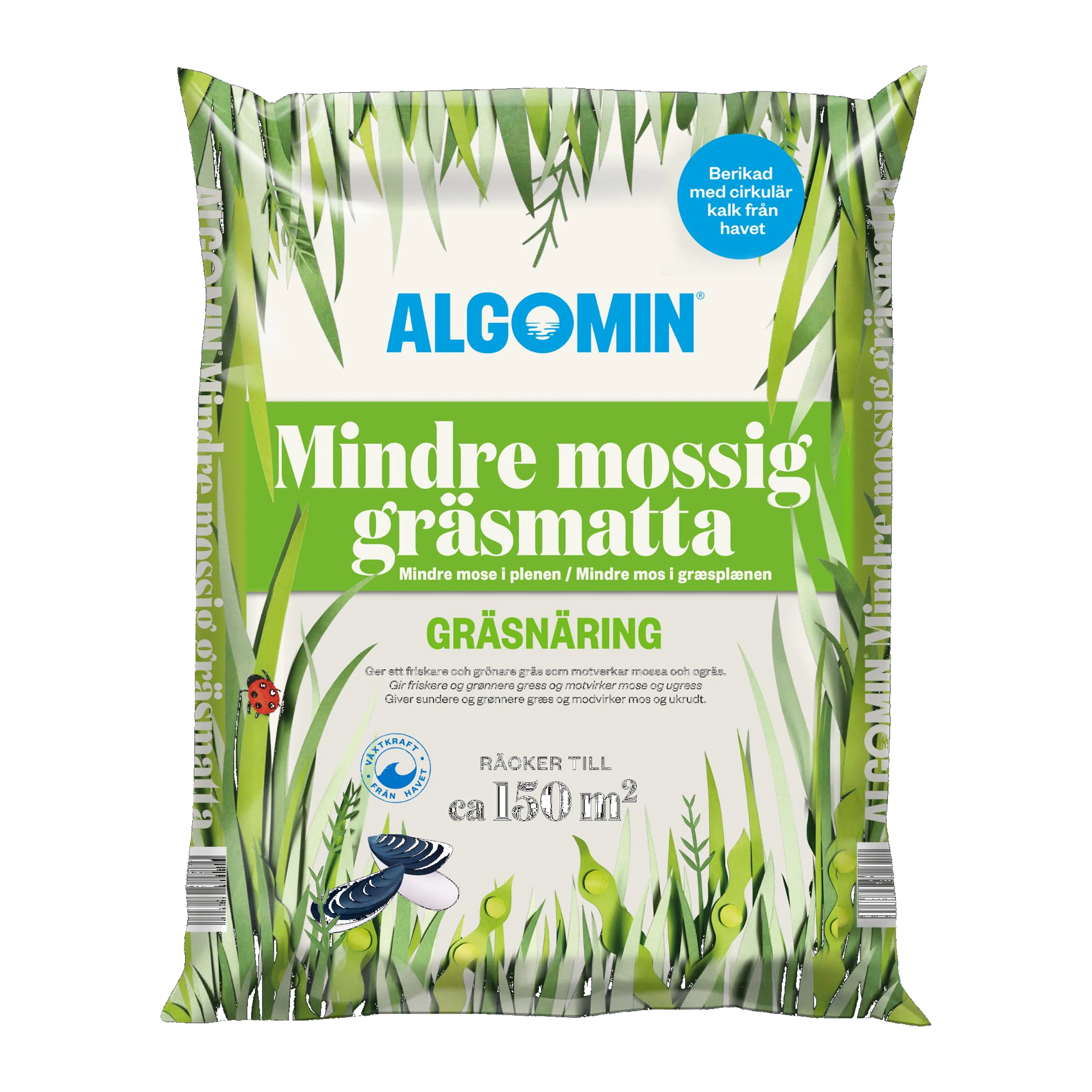 Gräsmattegödsel Algomin Mindre Mossig Gräsmatta 6,5 Kg