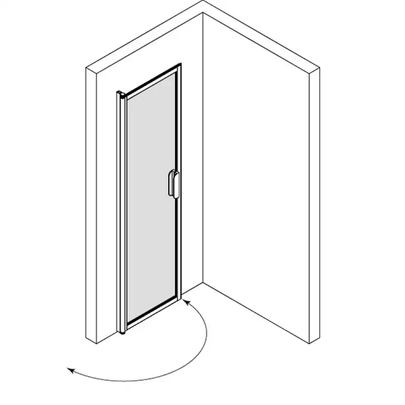 Duschdörr Hietakari Bläk 732 New York Vändbar