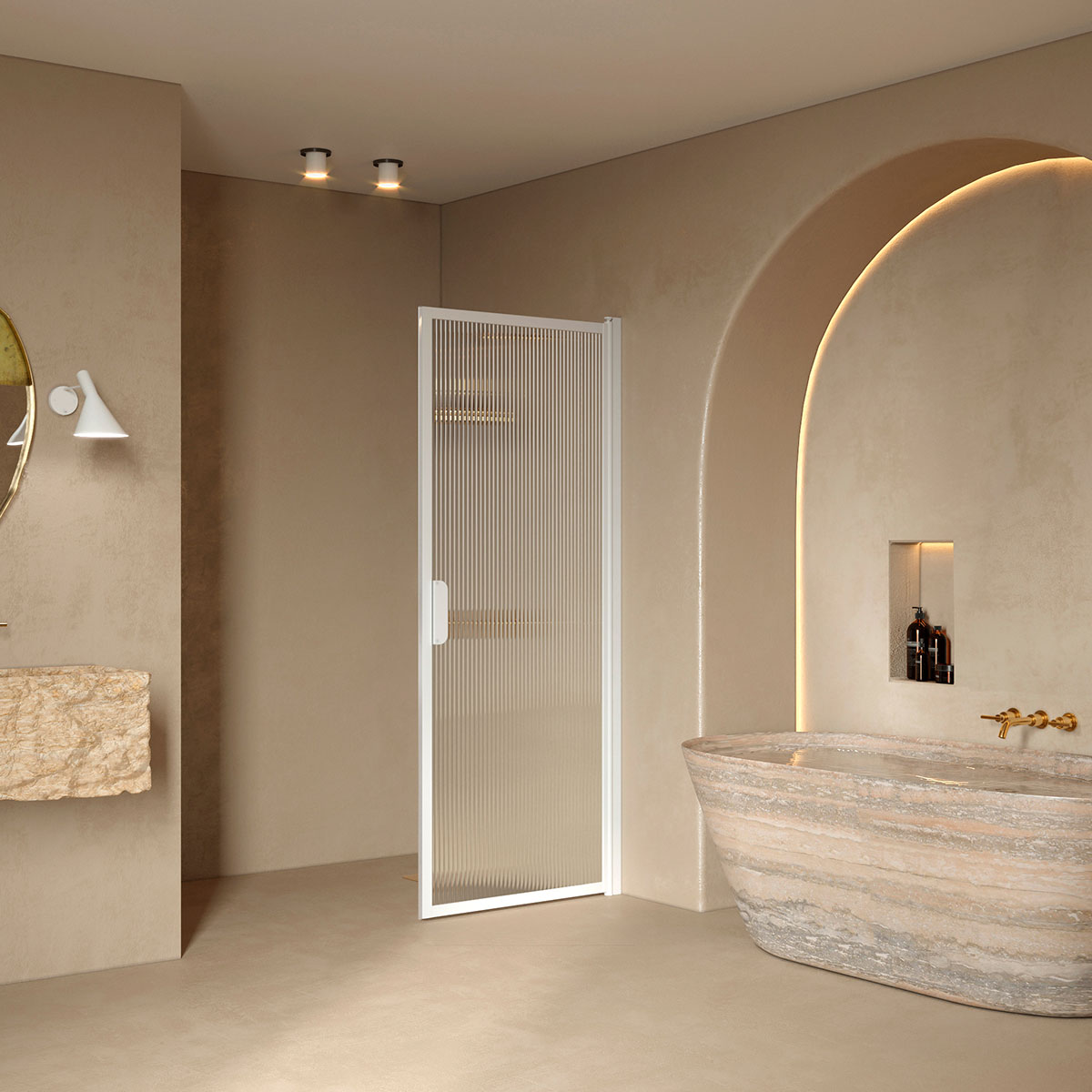 Duschdörr Hietakari Bläk 732 New York Vändbar