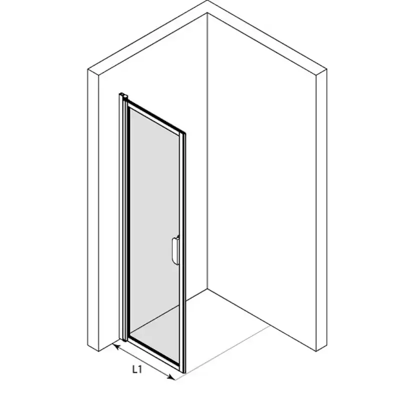 Duschdörr Hietakari Bläk 732 New York Vändbar