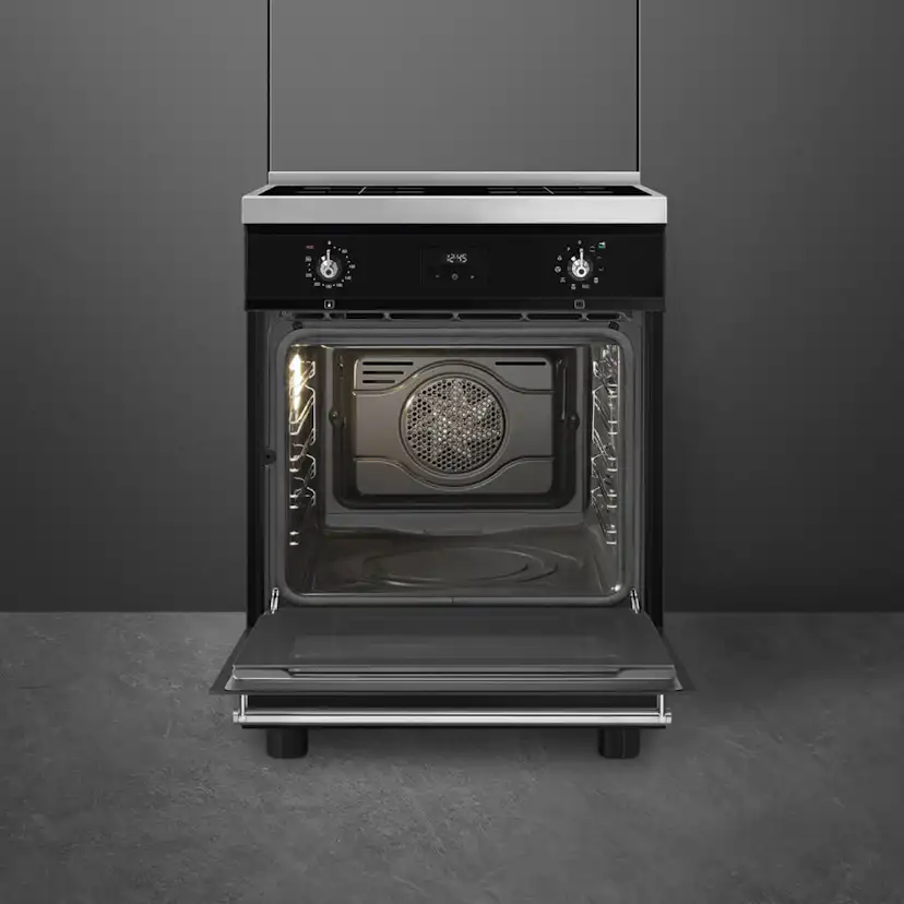 Induktionsspis Smeg C6IPBLT2 Svart Rostfritt Stål
