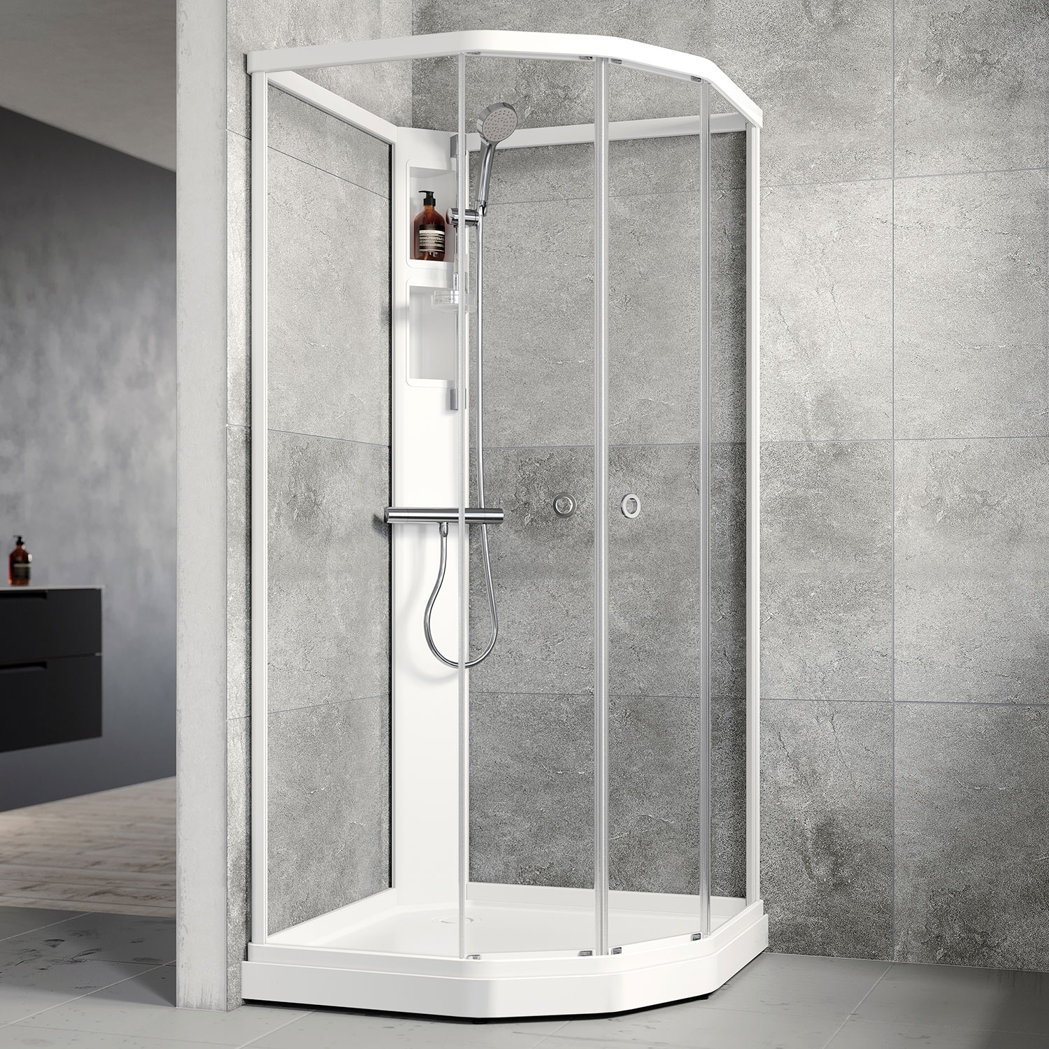 Duschkabin Macro Design Flow Semi med Blandare