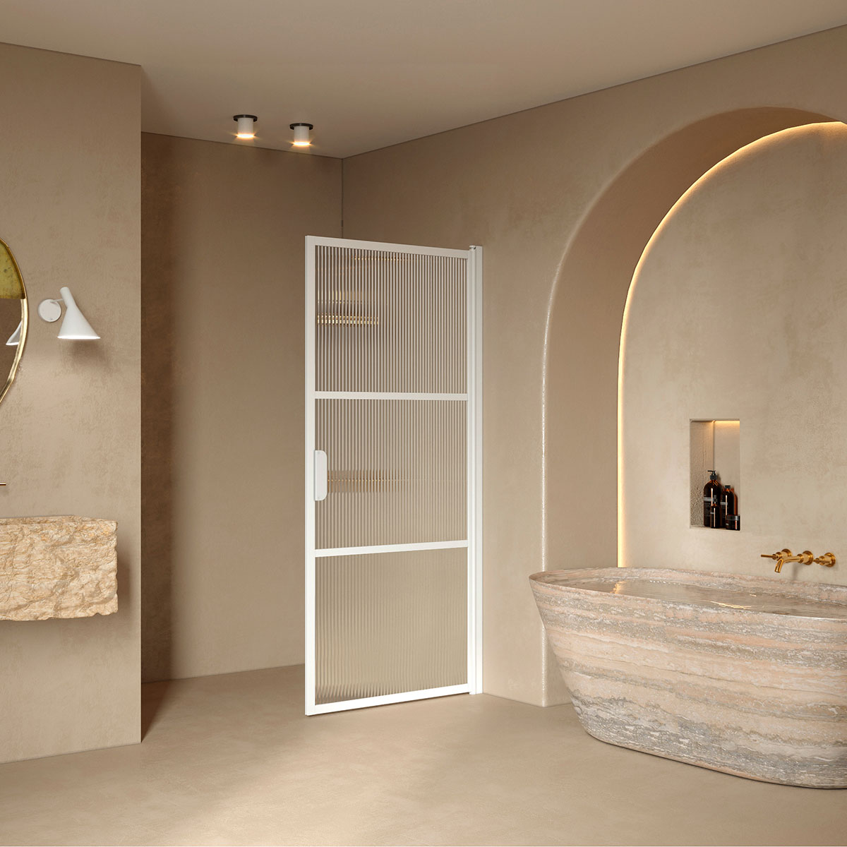 Duschdörr Hietakari Bläk 735 Tokyo Vändbar