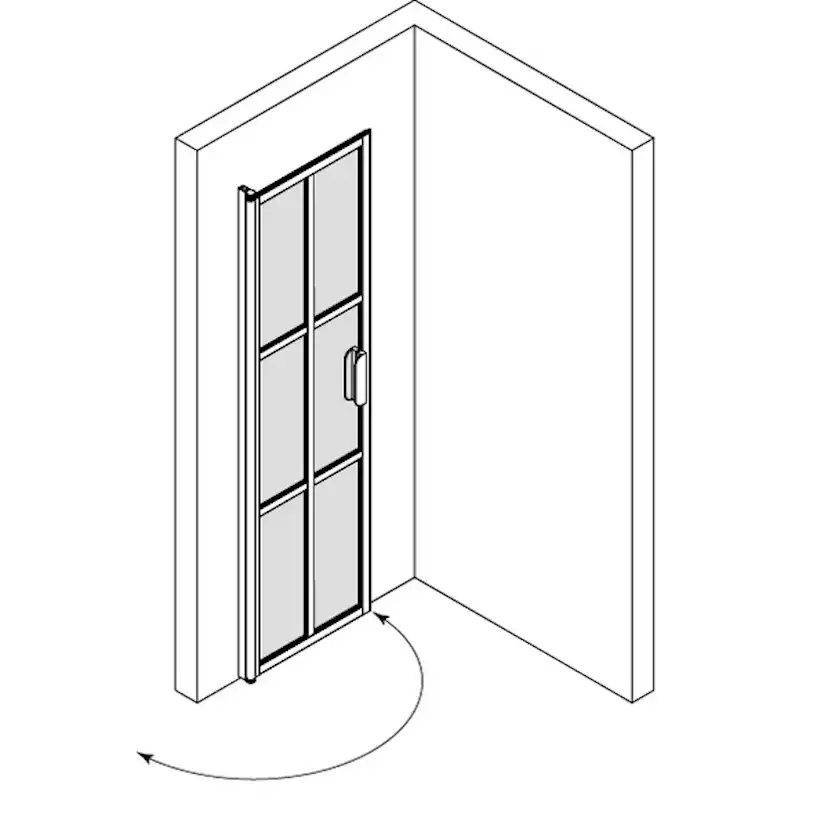 Duschdörr Hietakari Bläk 738 Paris Vändbar