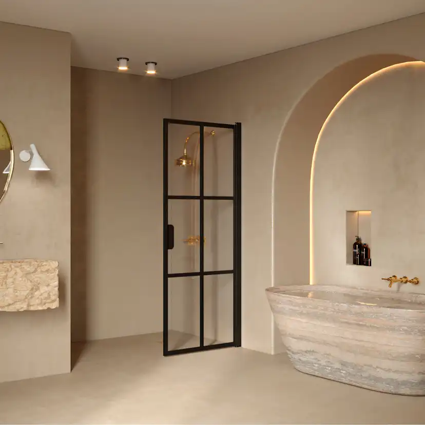 Duschdörr Hietakari Bläk 738 Paris Vändbar