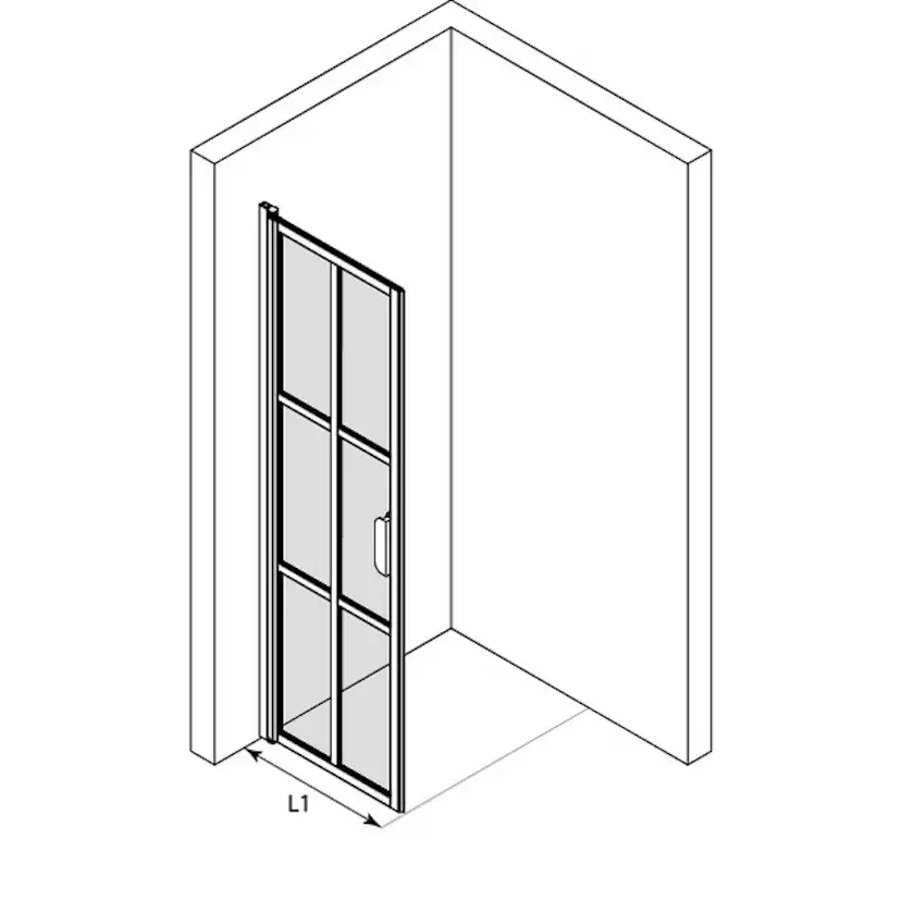Duschdörr Hietakari Bläk 738 Paris Vändbar