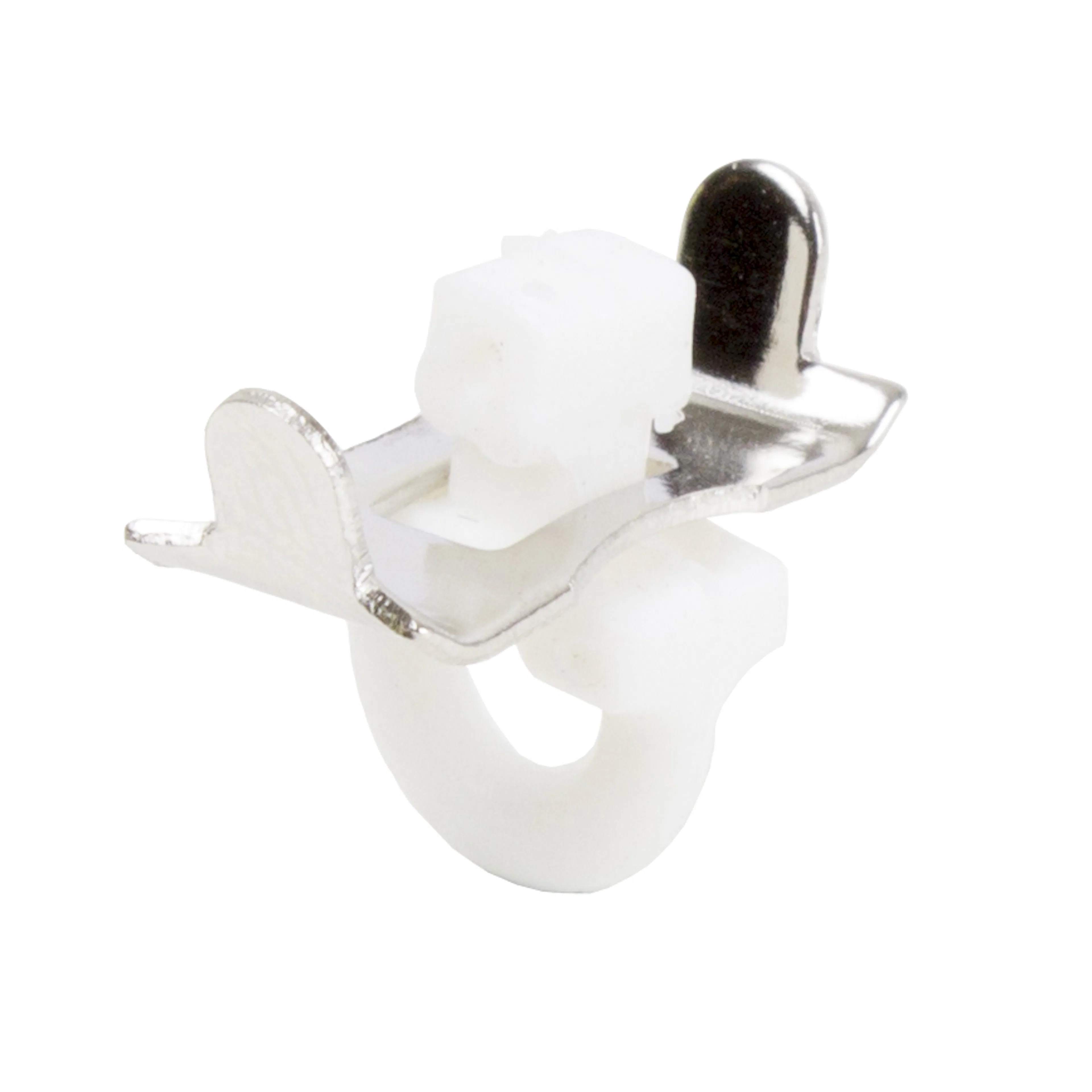 Gardintillbehör Kirsch Stopp för Elite- och Flexi-skenan Vit/Aluminium 10st