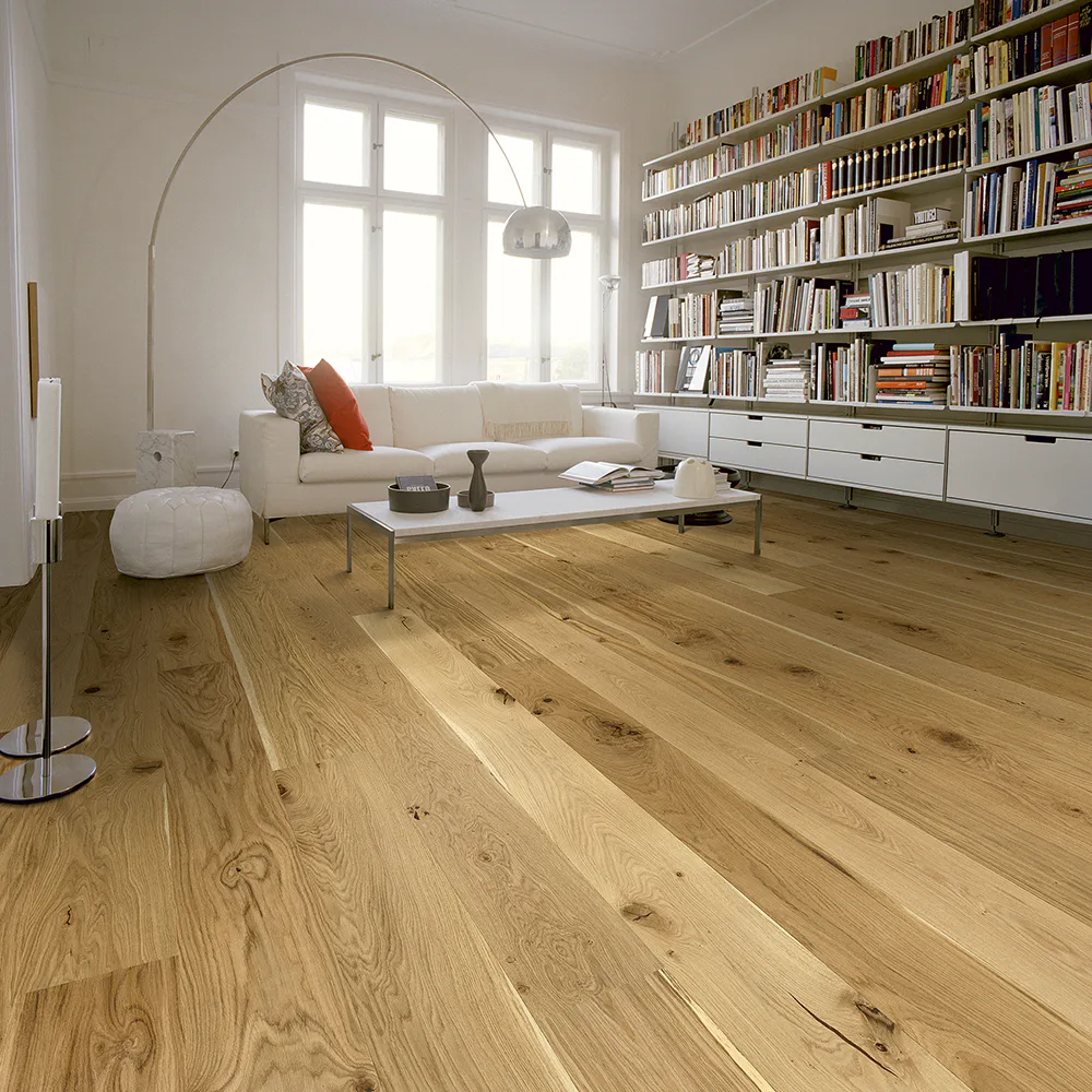 Parkettgolv Berg & Berg Ek XXL Vild Borstad Naturolja 1-Stav