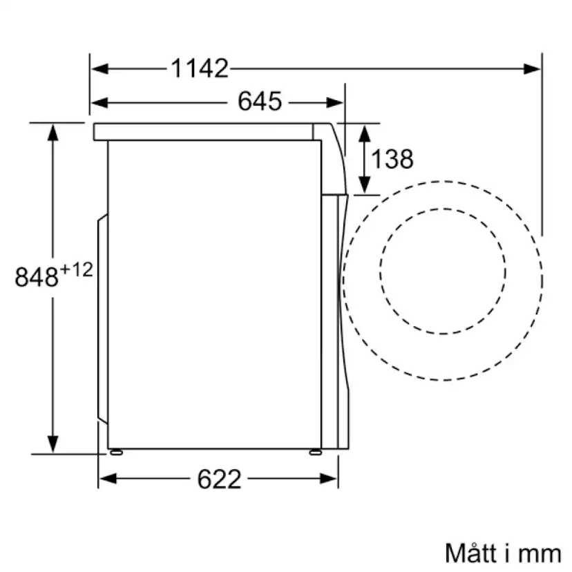 Tvätt/Torkmaskin Siemens WN54C2A0DN iQ700 10.5/6 kg