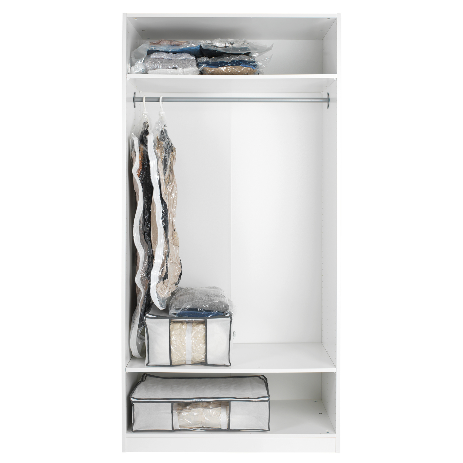 Vakuumpåse WENKO Vakuum Platsbesparande Klädförvaring Soft Box L 110x100x44 cm