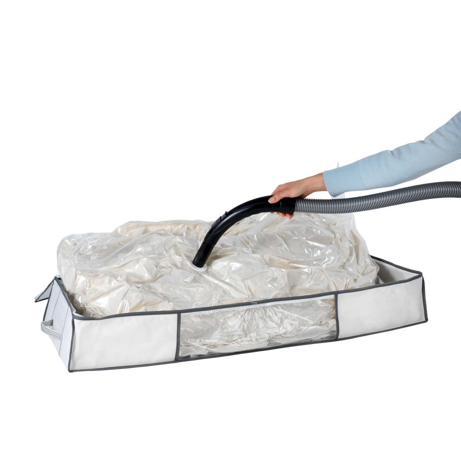 Vakuumpåse WENKO Vakuum  Platsbesparande Klädförvaring Soft Box Under Sängen 45x105x15 cm