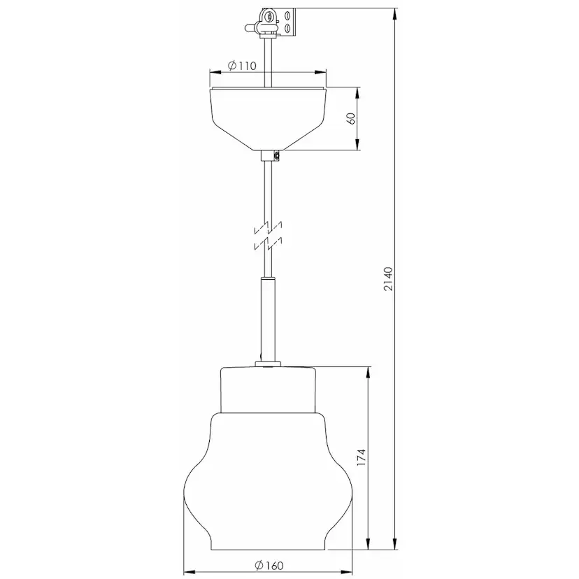 Taklampa Ifö Electric Smycka Emma Klarglas