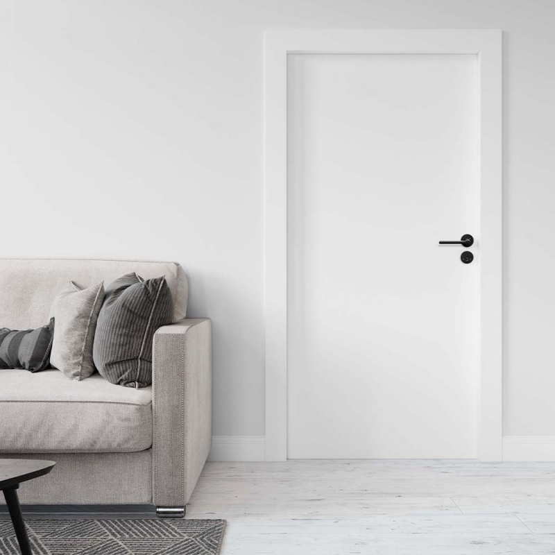 Dörrhandtag Beslag Design Moza Mattsvart med Nyckelskylt