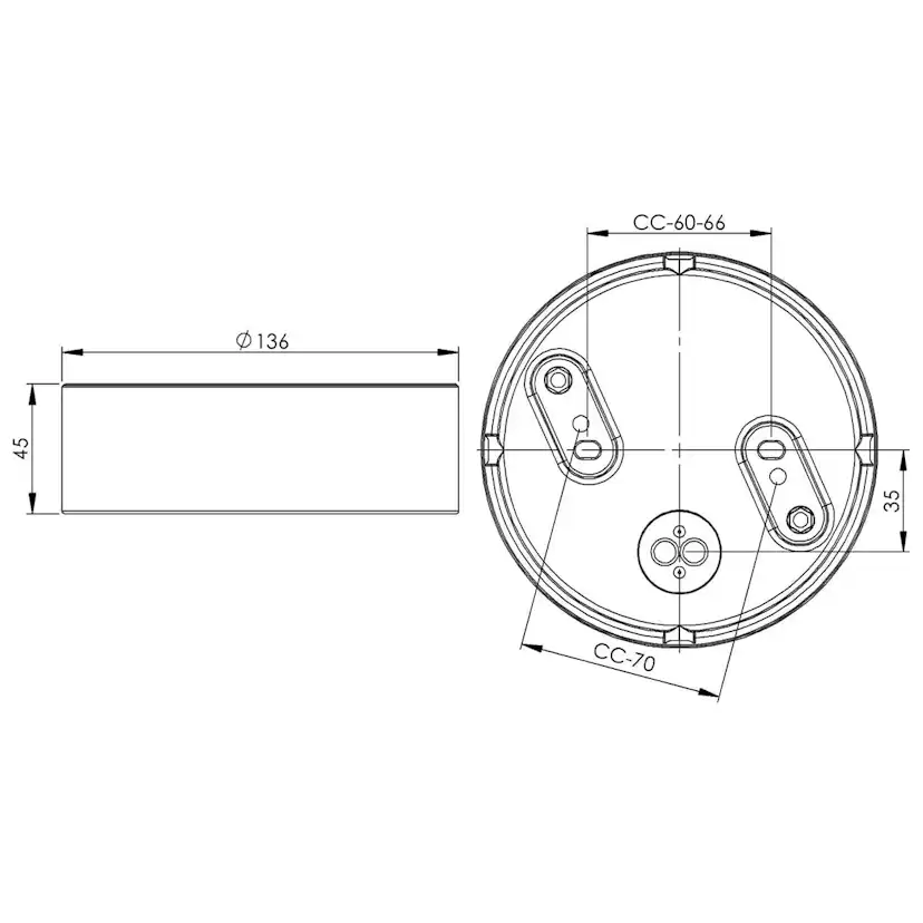 Vägg-/Taklampa Ifö Electric Sockel 123,5 Rak IP44 LED