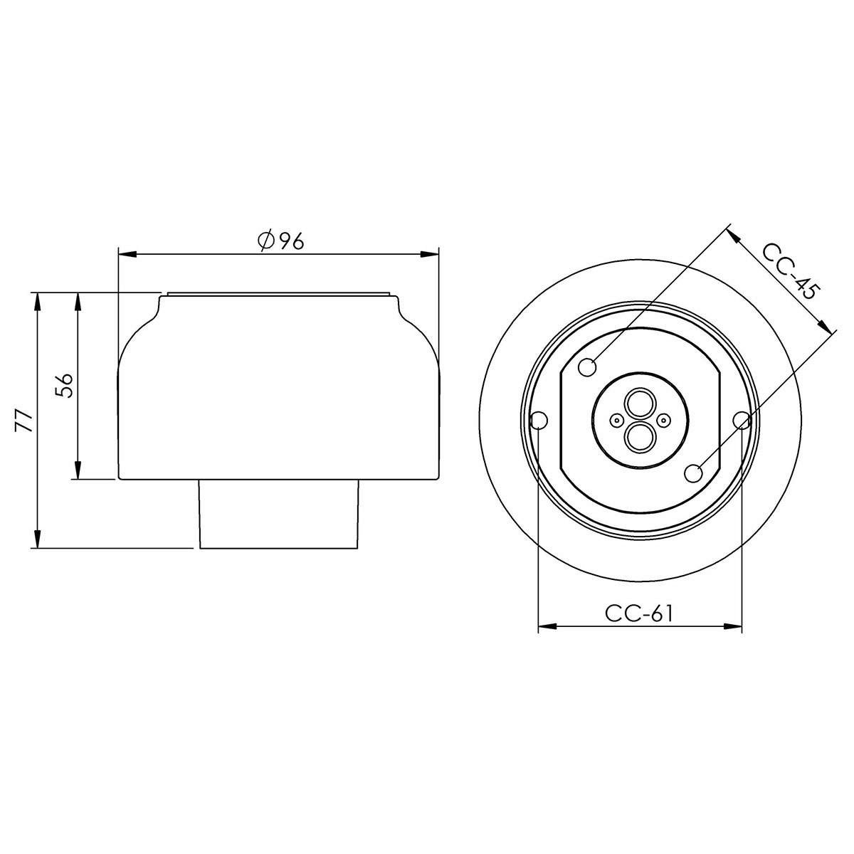 Vägg-/Taklampa Ifö Electric Sockel 84,5 Rak IP44 E27