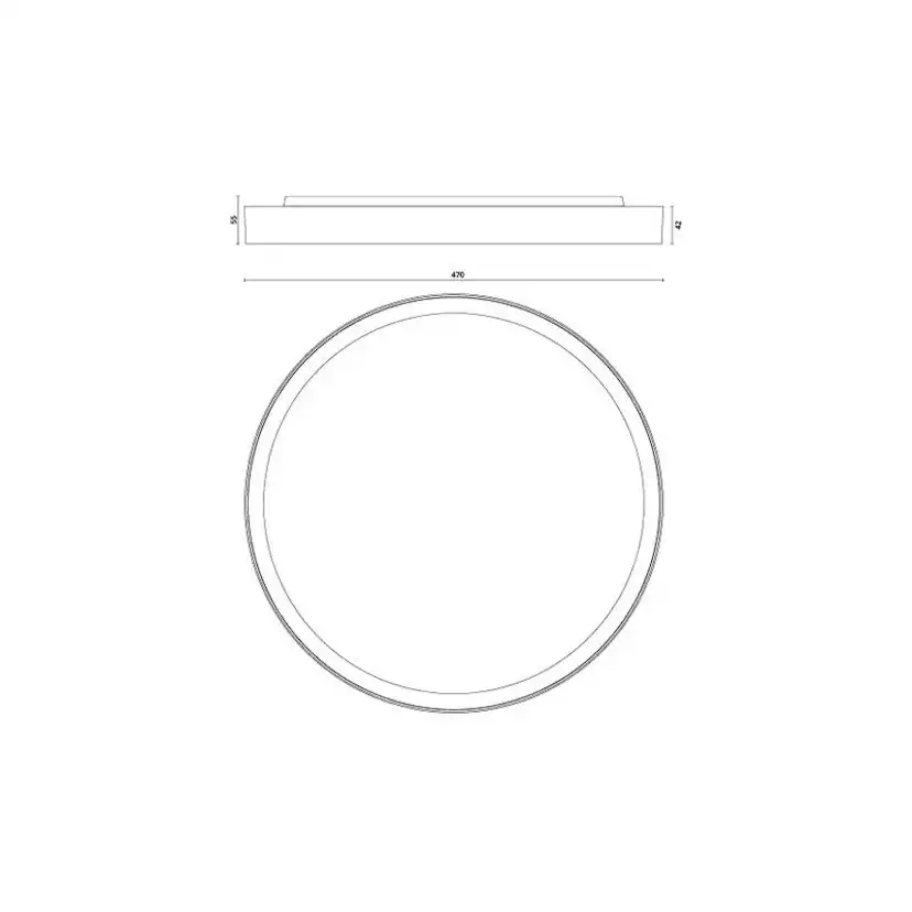 Taklampa SG ARMATUREN Arm Disc 480 Vit 3000K Dali