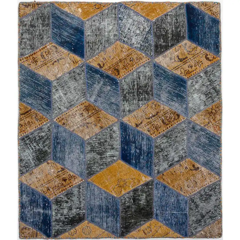 Persisk Patchworkmatta Arkiio Ull/Garn Tabriz 105x122