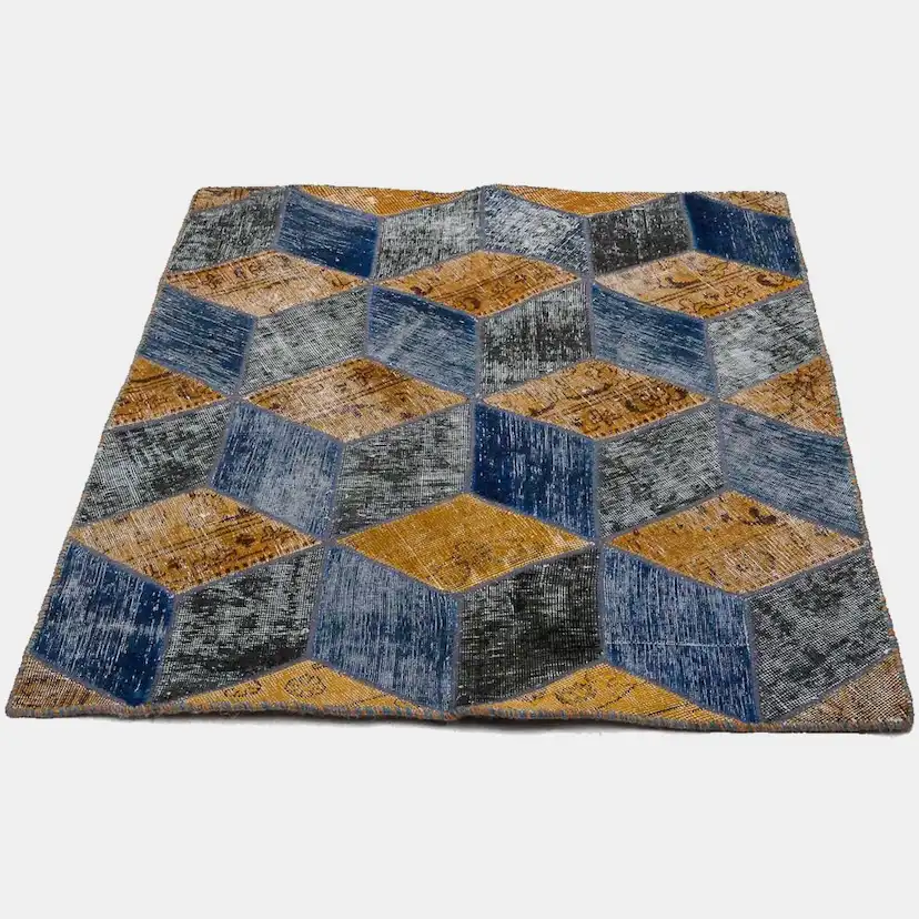 Persisk Patchworkmatta Arkiio Ull/Garn Tabriz 105x122