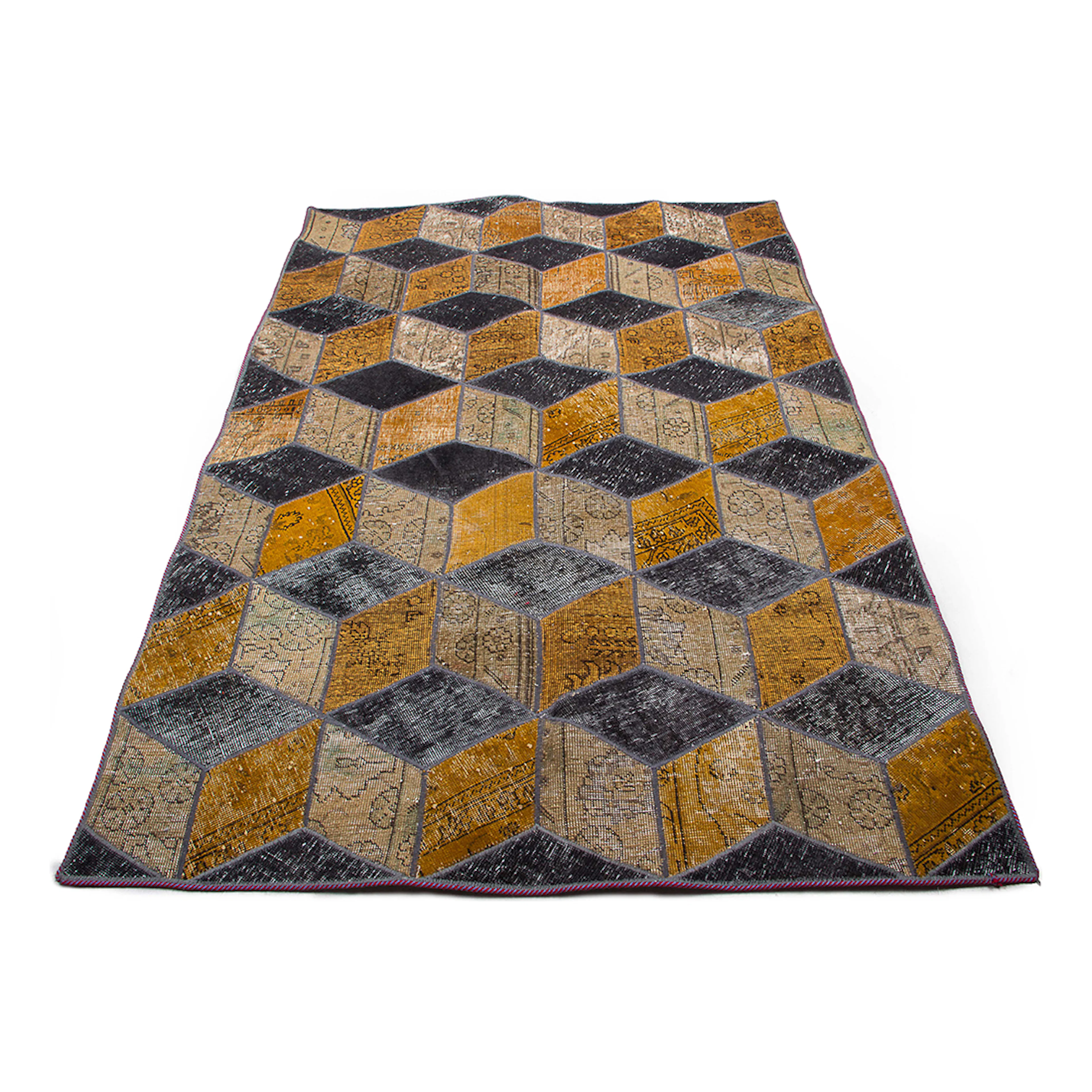 Persisk Patchworkmatta D-sign Handknuten 750640