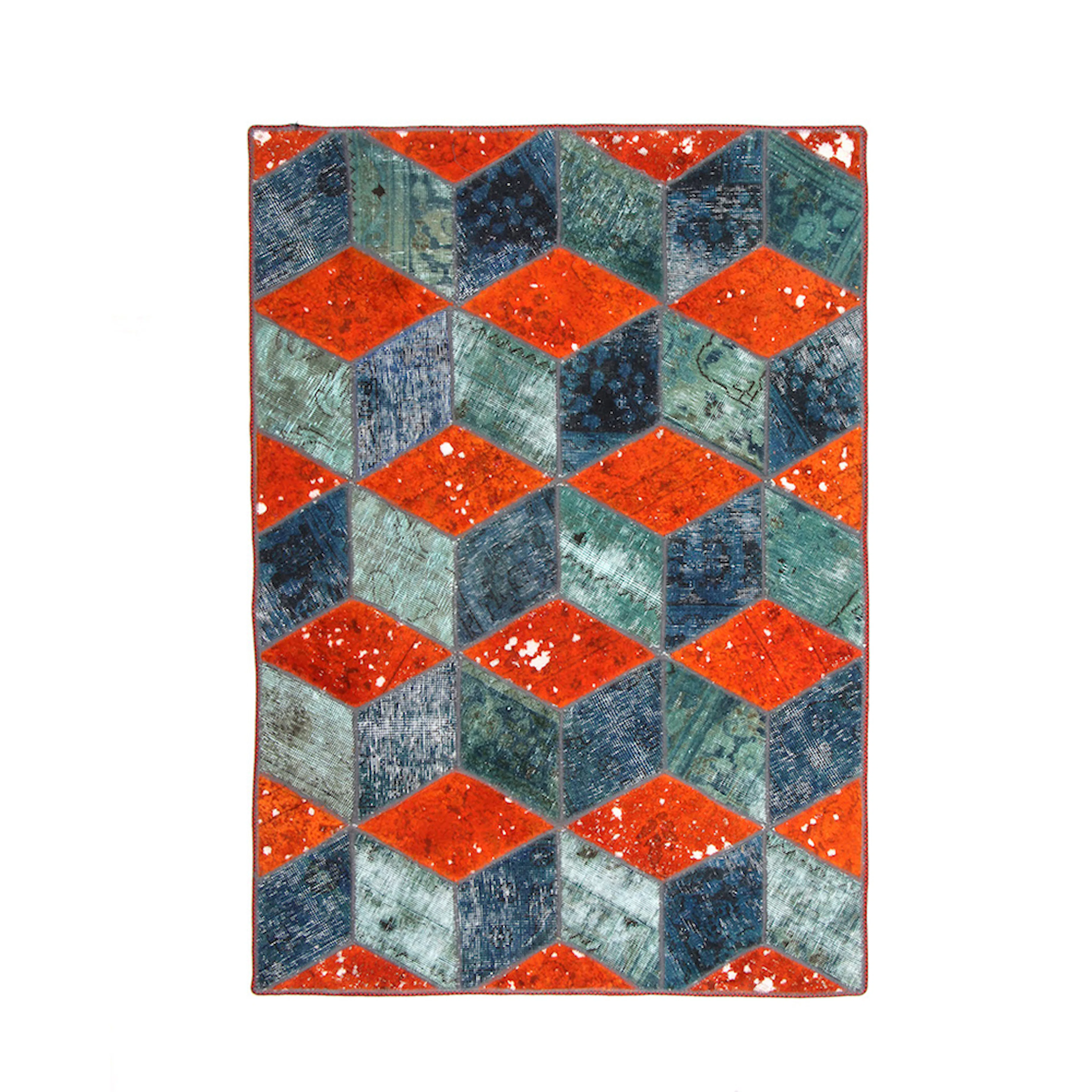 Persisk Patchworkmatta D-sign Handknuten 750662