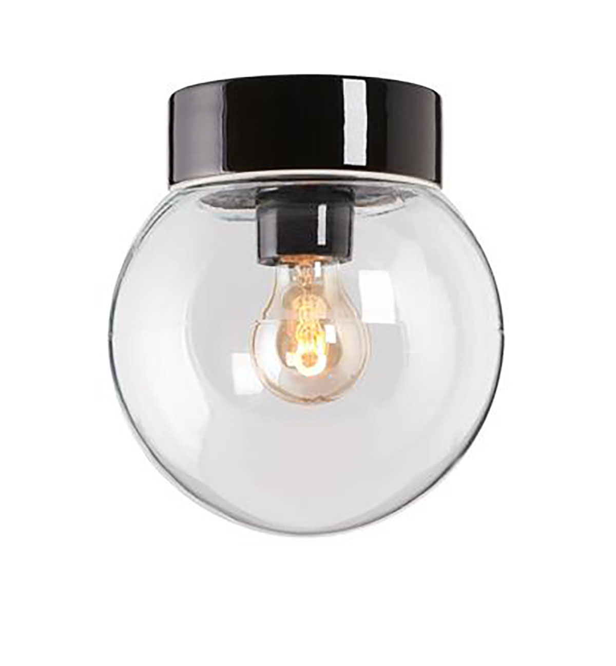 Vägg-/Taklampa Ifö Electric Classic Glob 200 Klar Rak IP44 E27