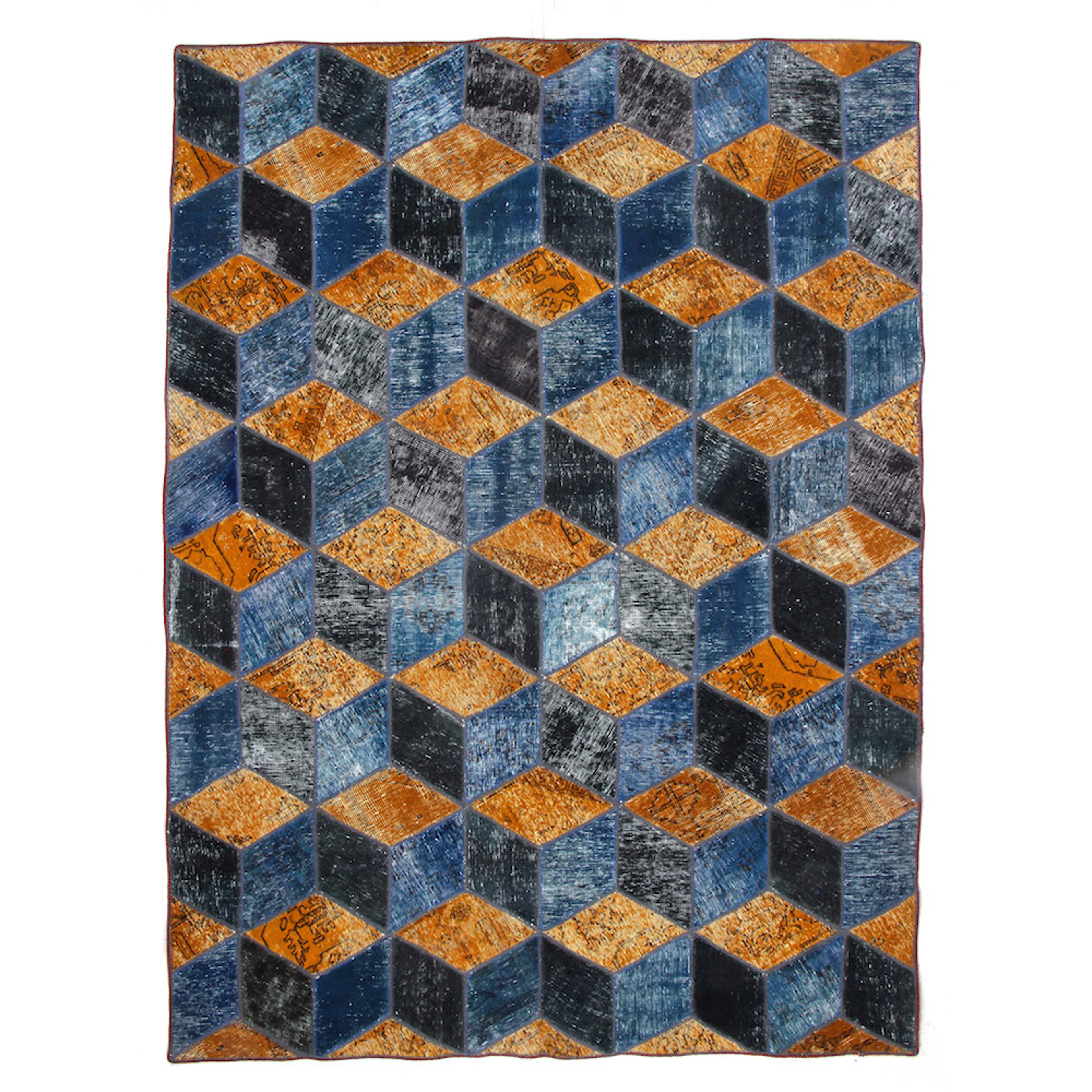 Persisk Patchworkmatta D-sign Handknuten 750747