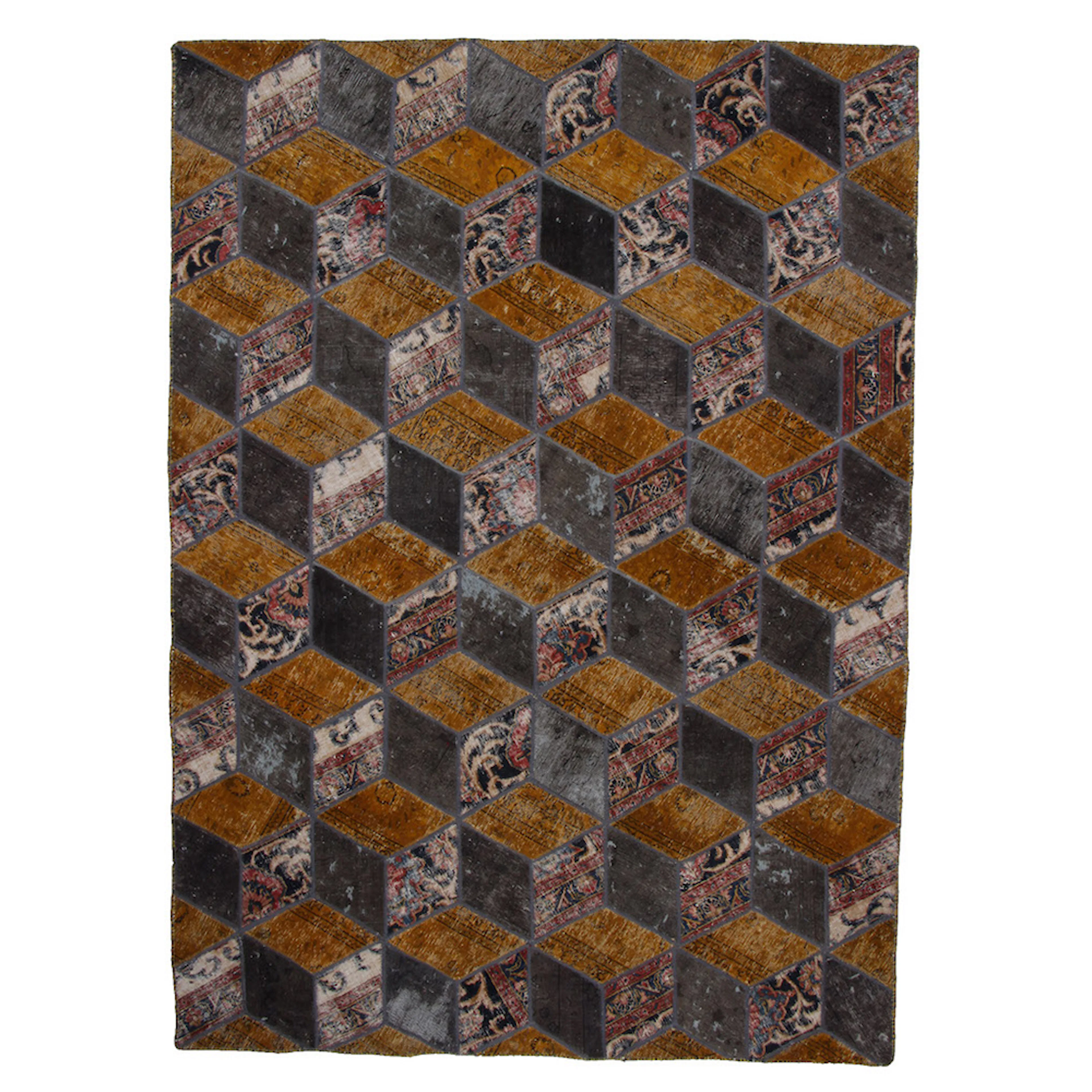 Persisk Patchworkmatta D-sign Handknuten 750758