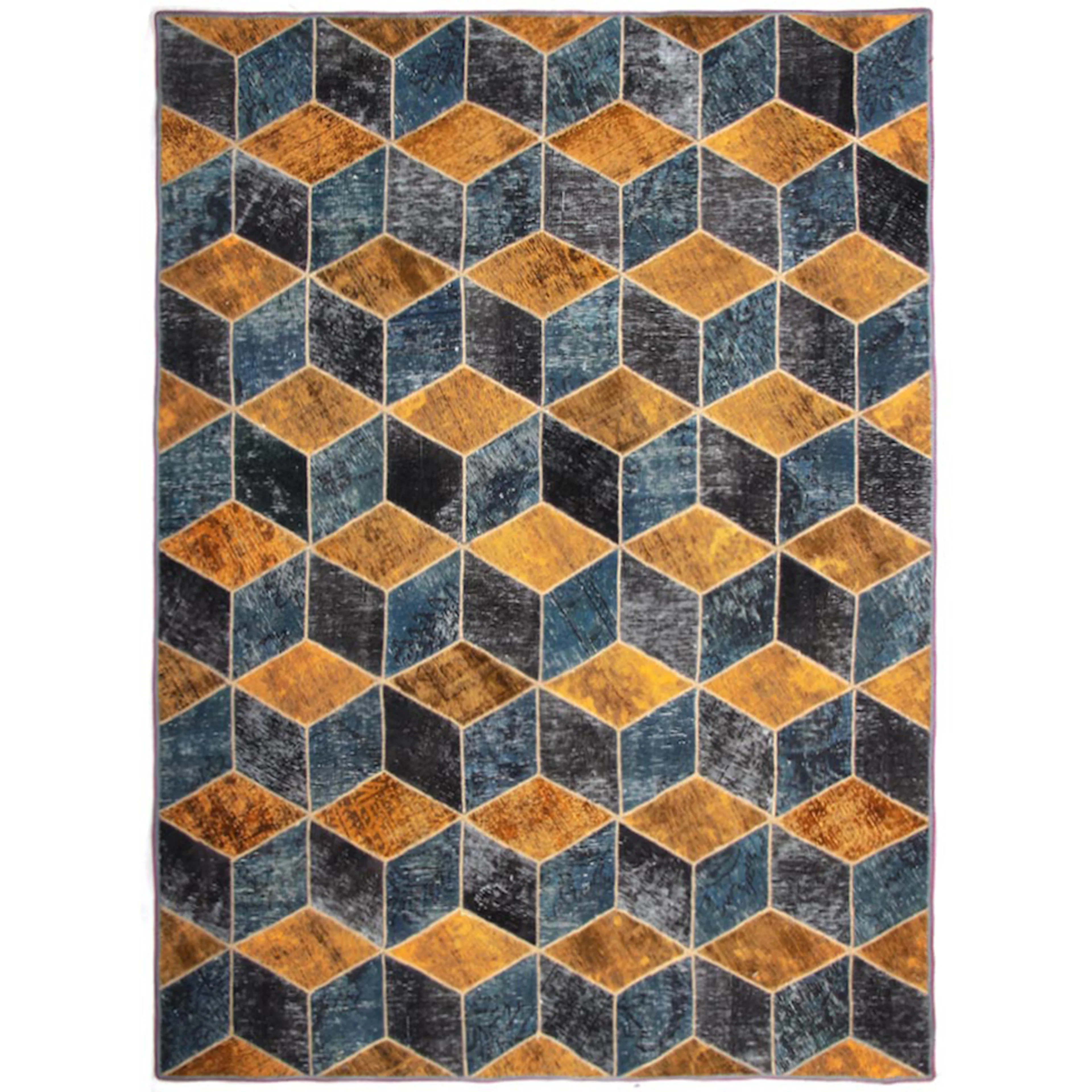 Persisk Patchworkmatta D-sign Handknuten 750765