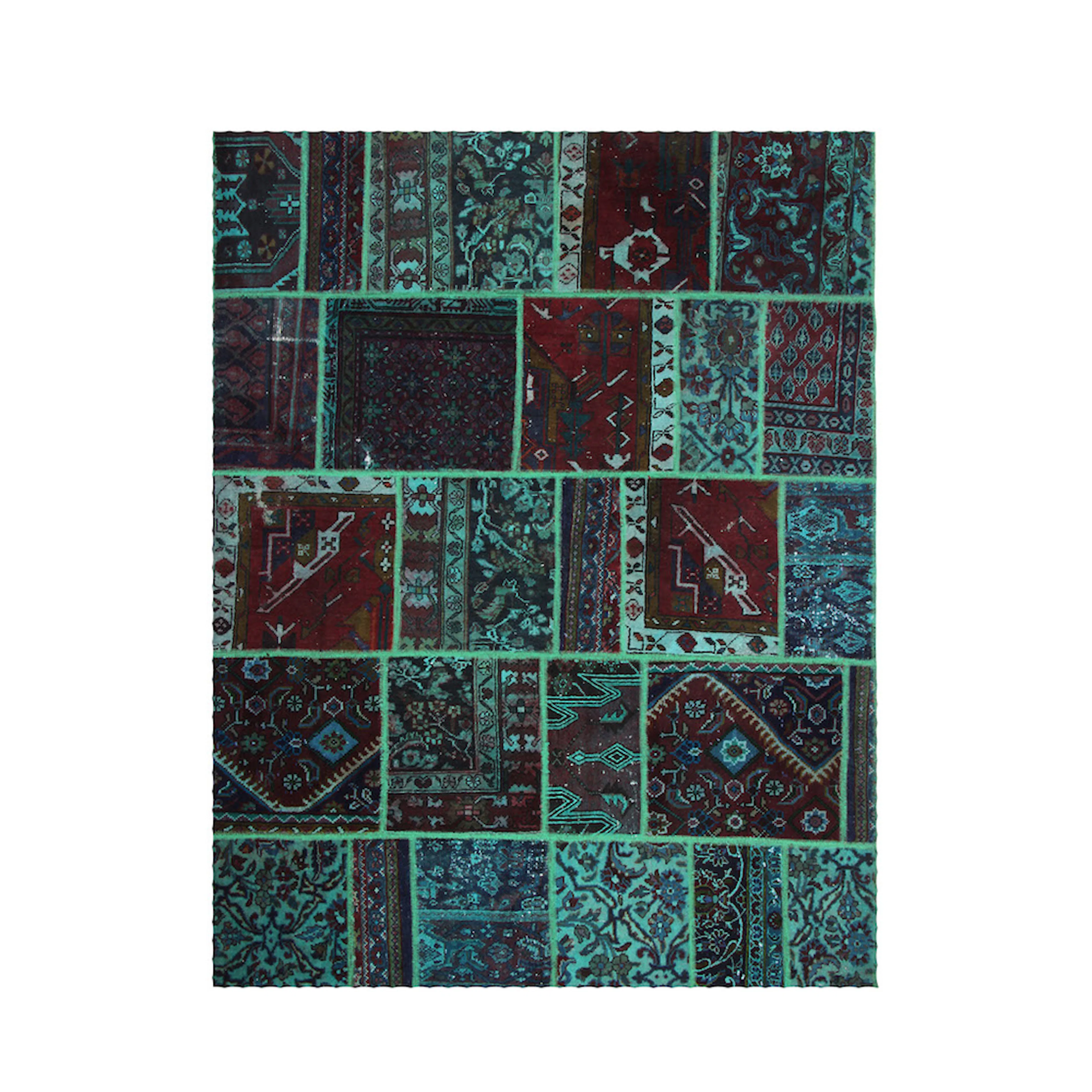 Persisk Patchworkmatta D-sign Handknuten 750863